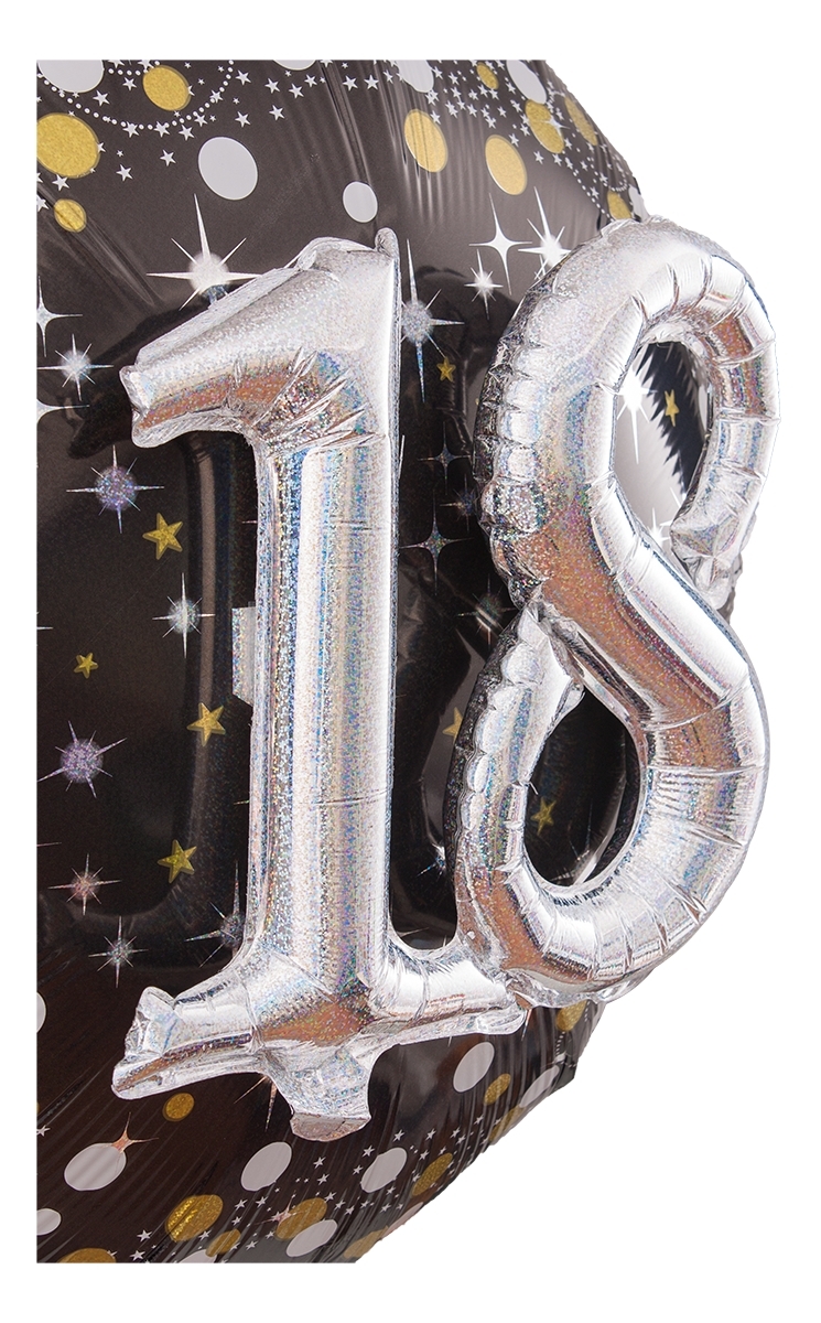 Folienballon Sparkling Birthday mit 3D-18 81cm