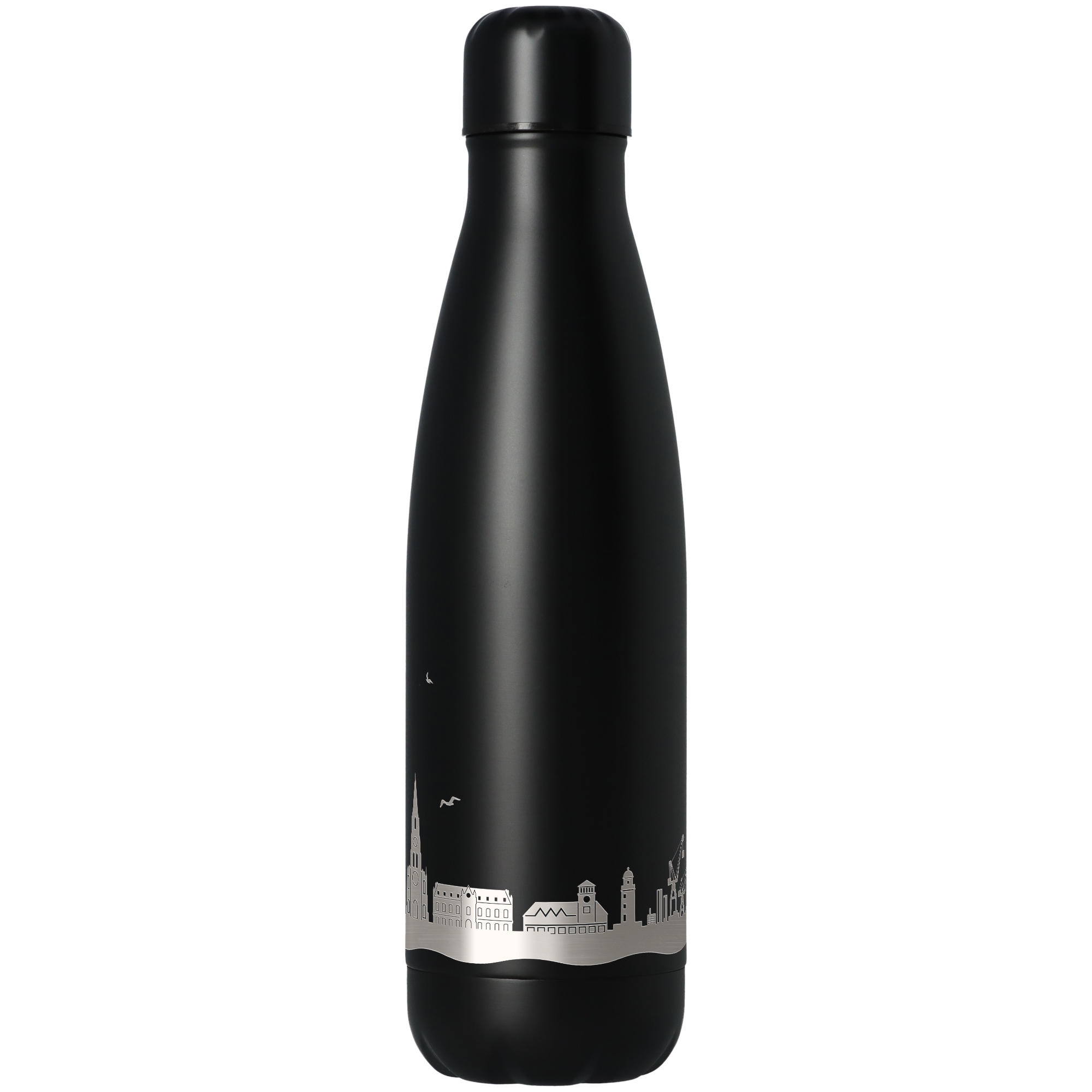 Trinkflasche Skyline Bremerhaven Schwarz 500ml