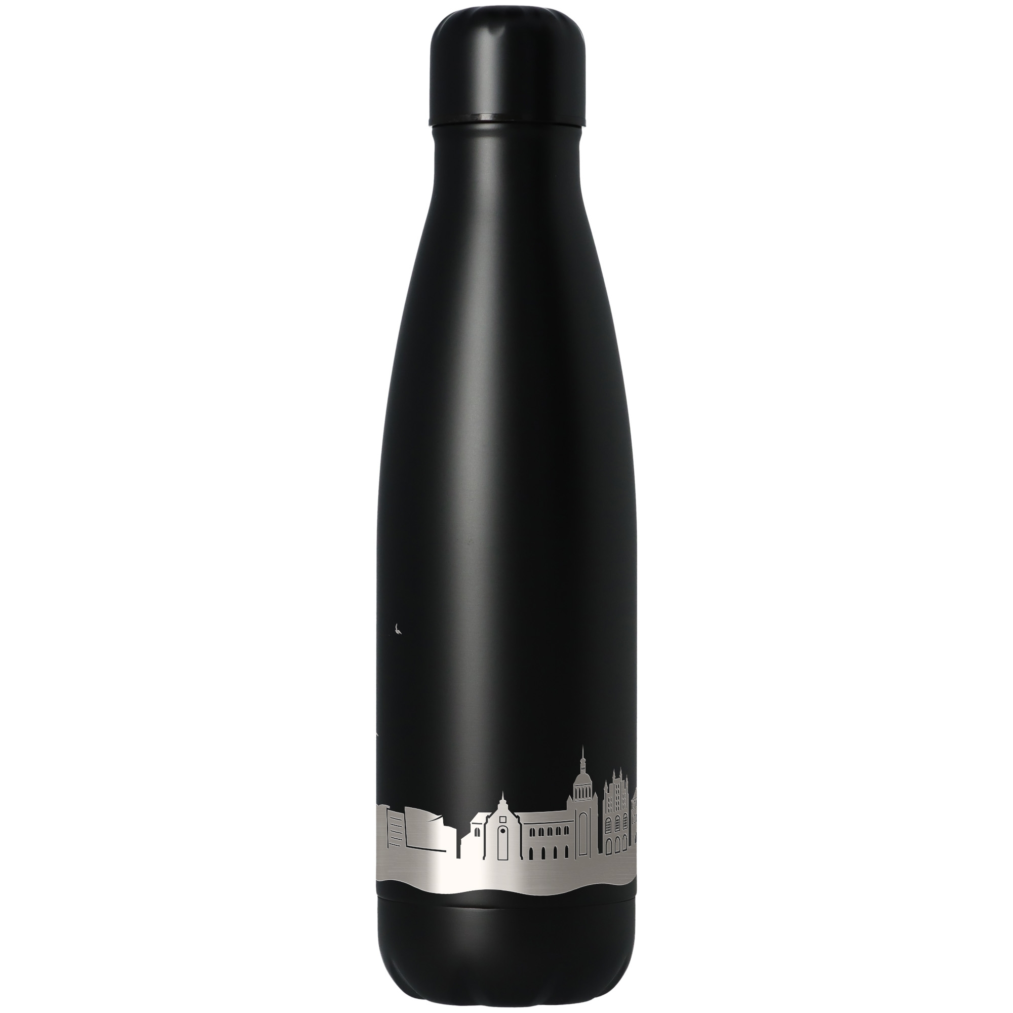 Trinkflasche Skyline Stralsund Schwarz 500ml