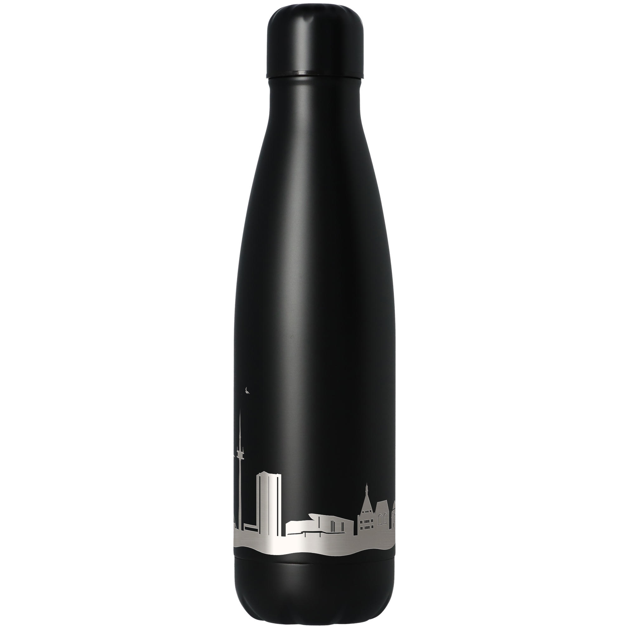 Trinkflasche Skyline Essen Schwarz 500ml