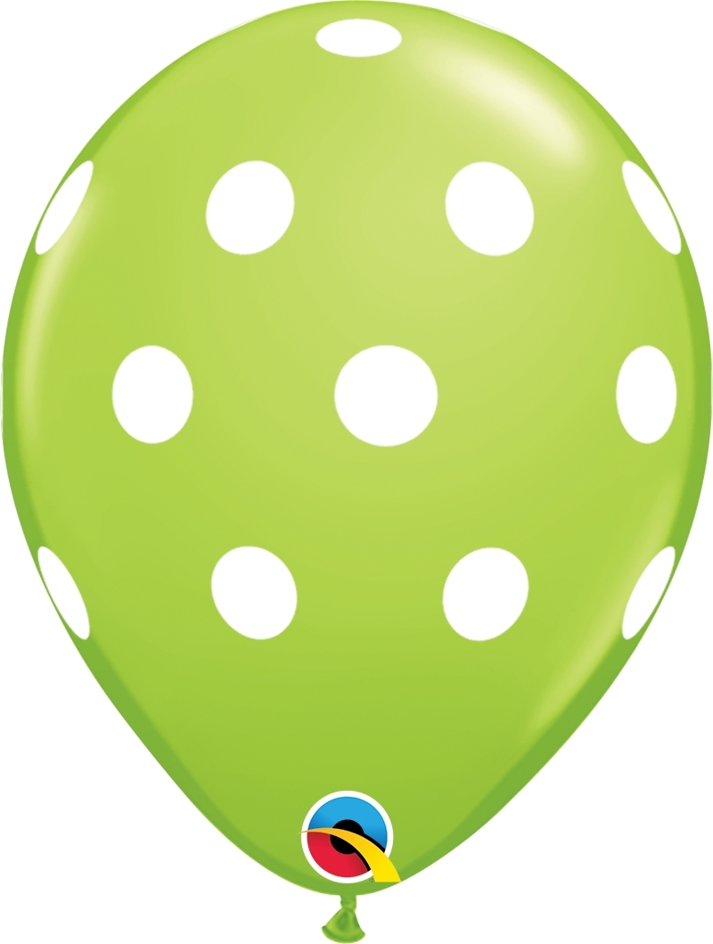 Qualatex Latexballon Big Polka Dots verschiedene Farben Ø 30cm