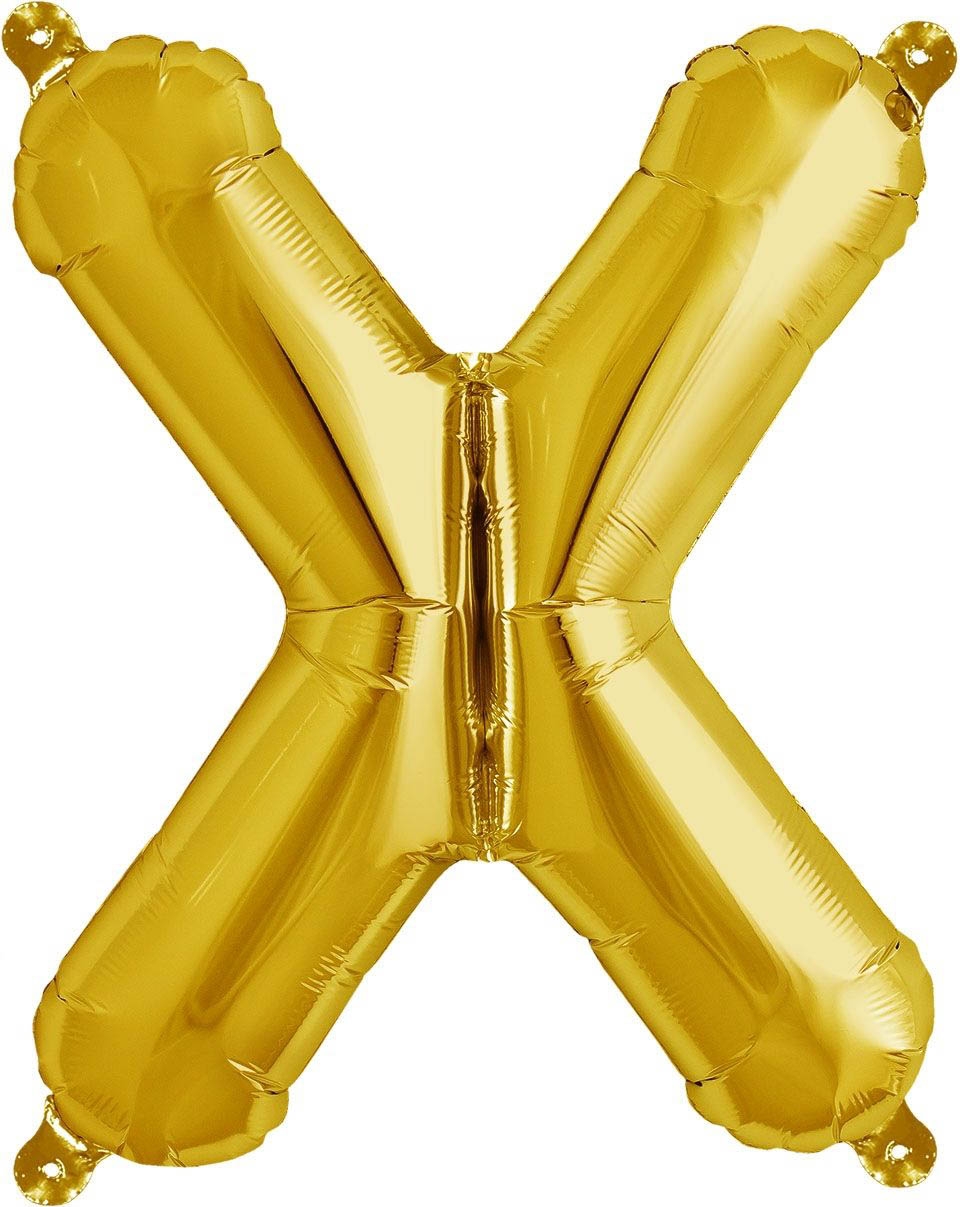 Luftballon Buchstabe X Gold 40cm