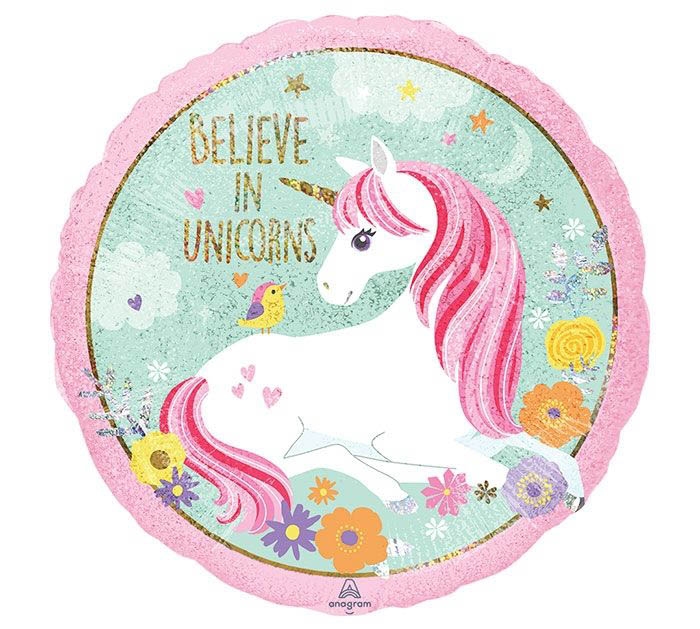 Folienballon Magical Einhorn Holographic 45cm