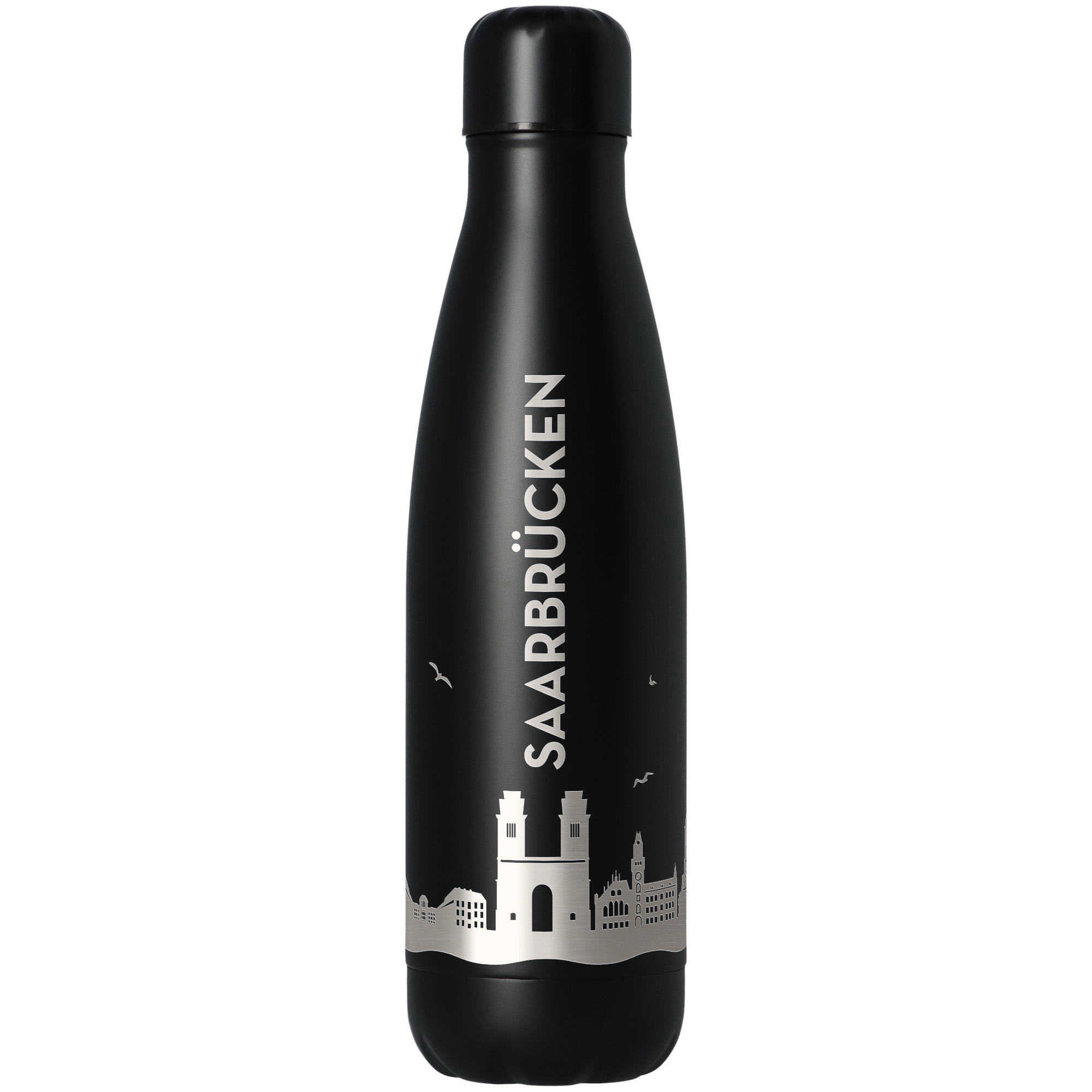 Trinkflasche Skyline Saarbrücken Schwarz 500ml