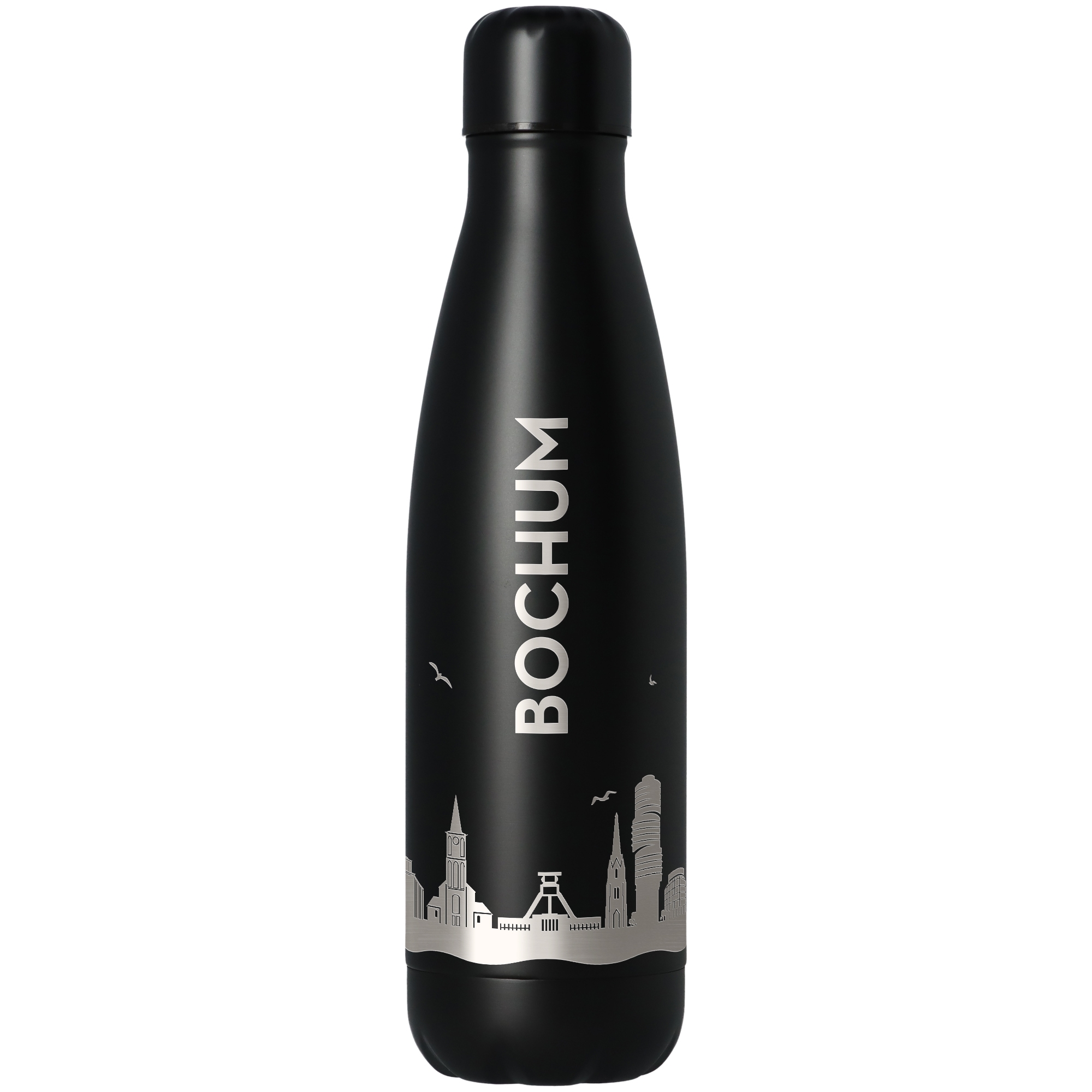 Trinkflasche Skyline Bochum Schwarz 500ml