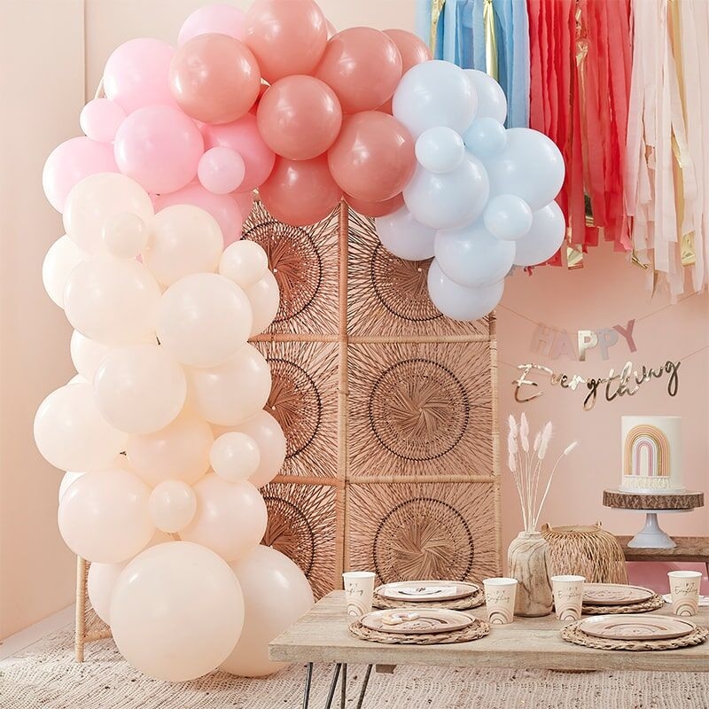 DIY Ballongirlande zum Selberbauen - Pastell-, Blushtöne