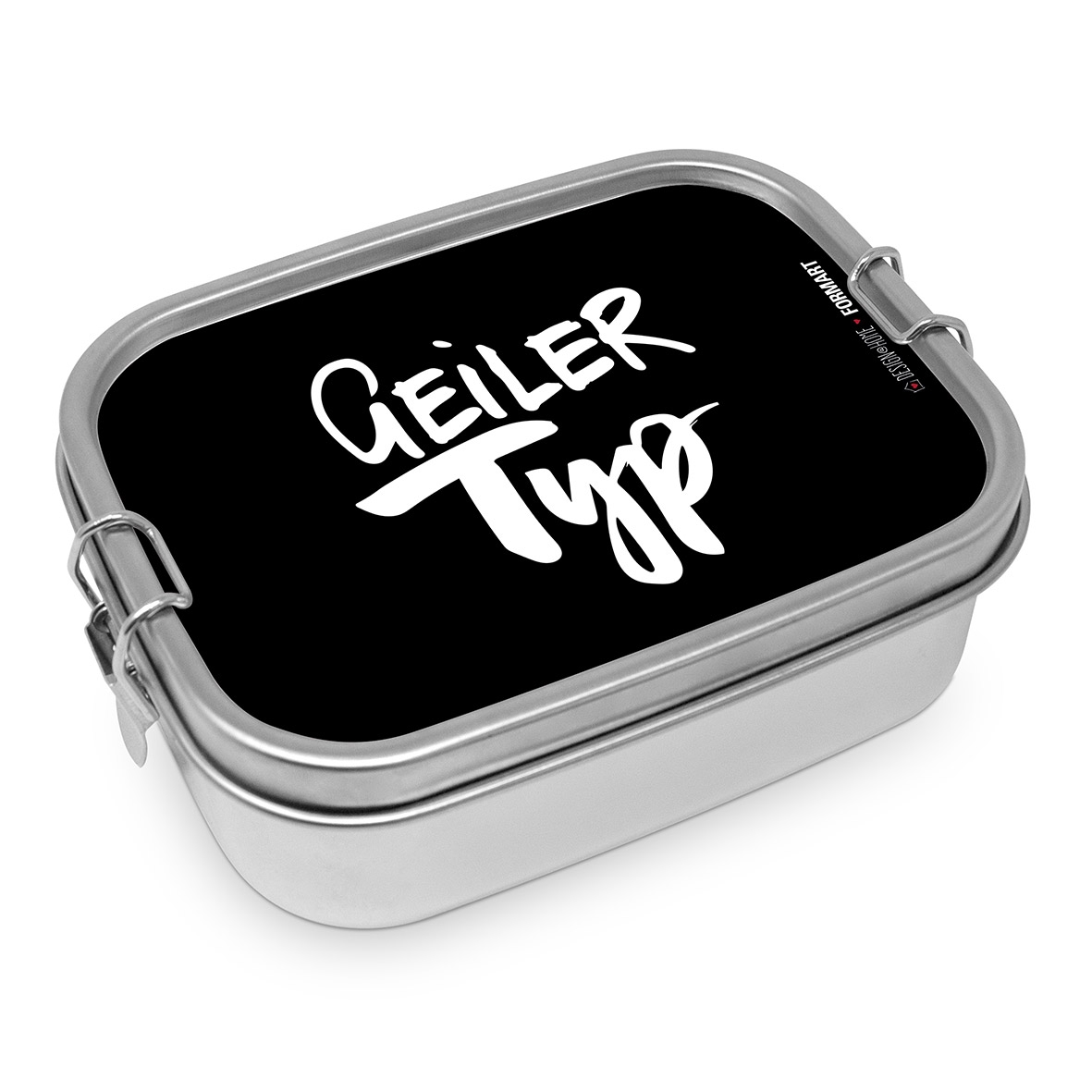 Edelstahl Lunchbox "Geiler Typ"