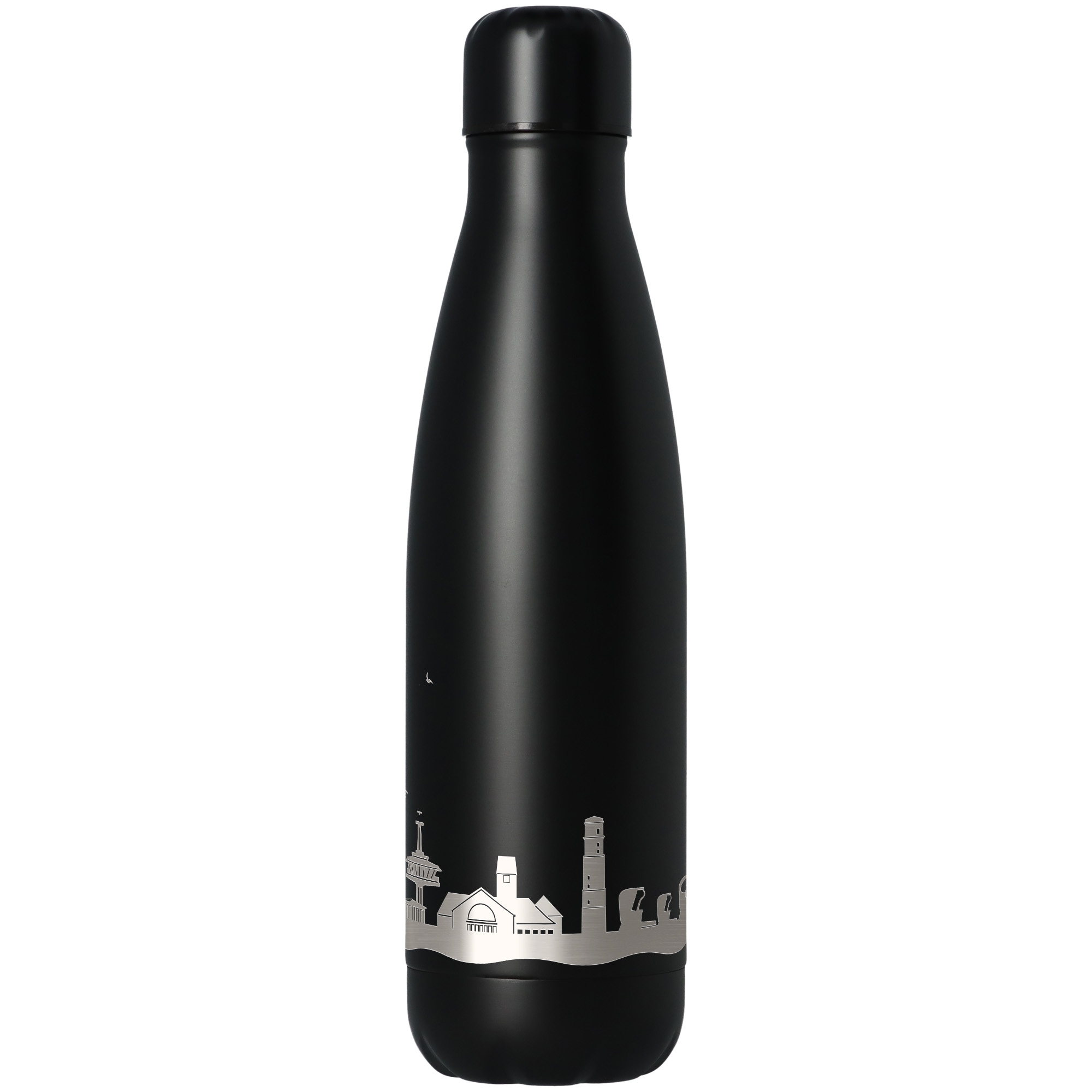 Trinkflasche Skyline Travemünde Schwarz 500ml