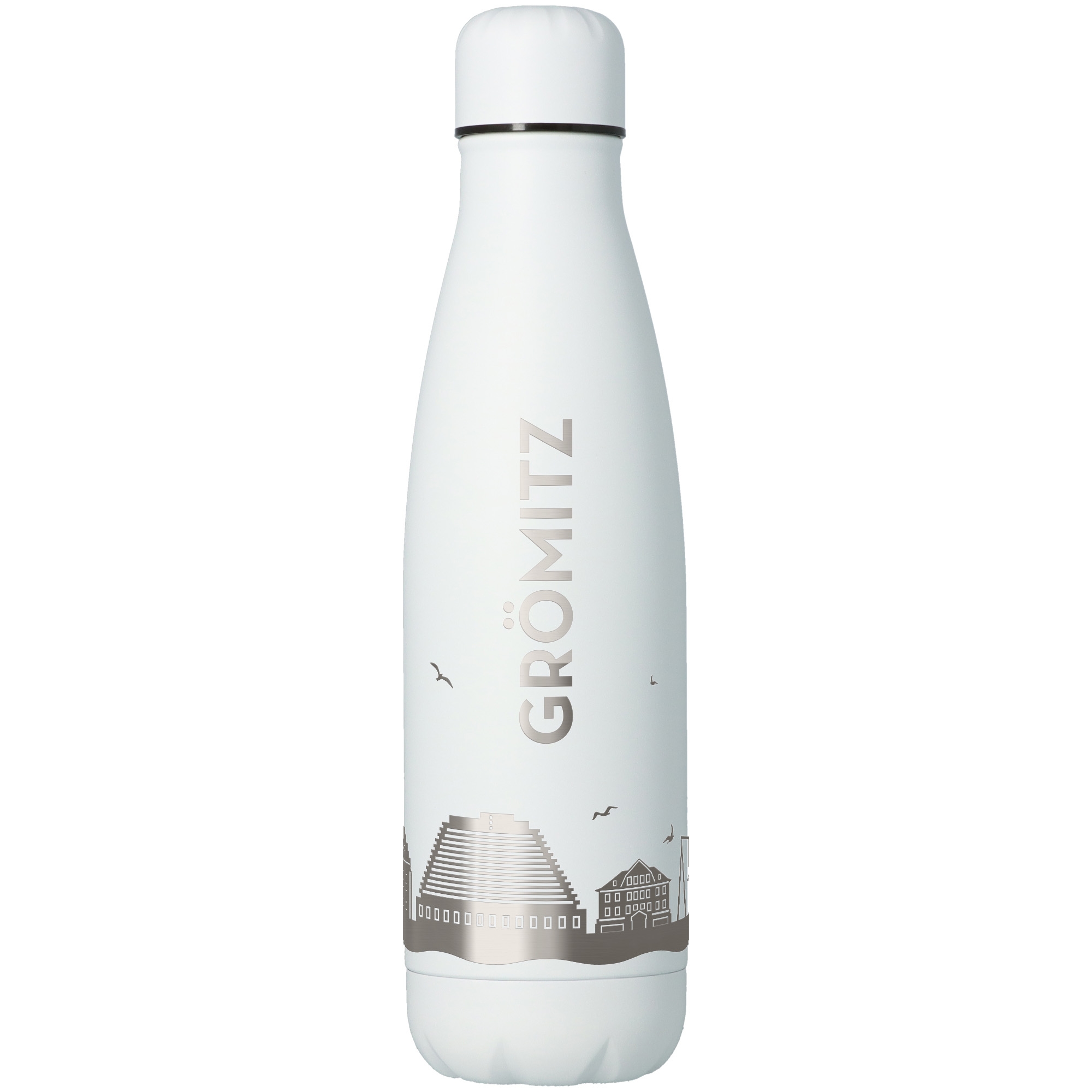 Trinkflasche Skyline Grömitz Weiß 500ml