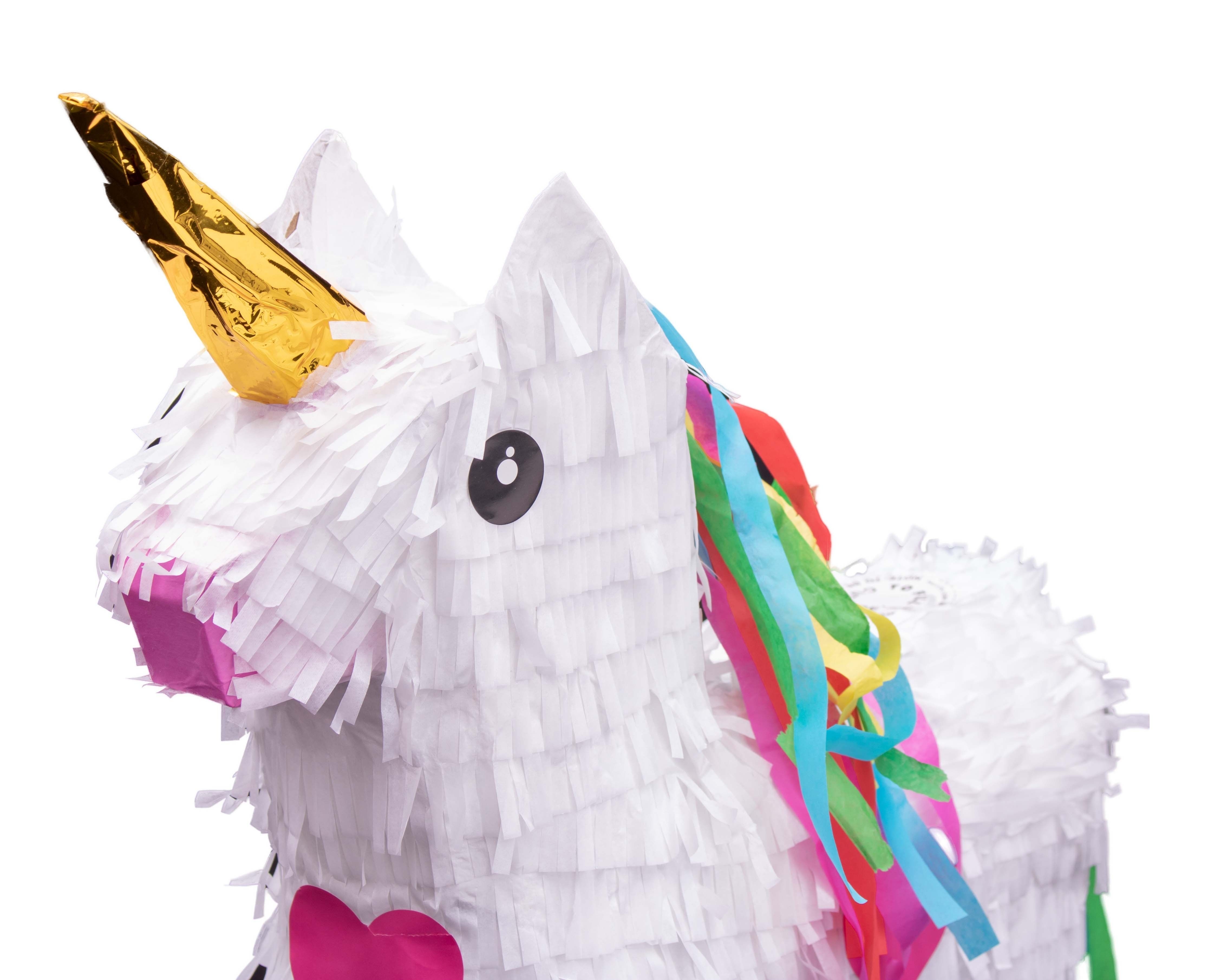 Einhorn Pinata mit goldenem Horn