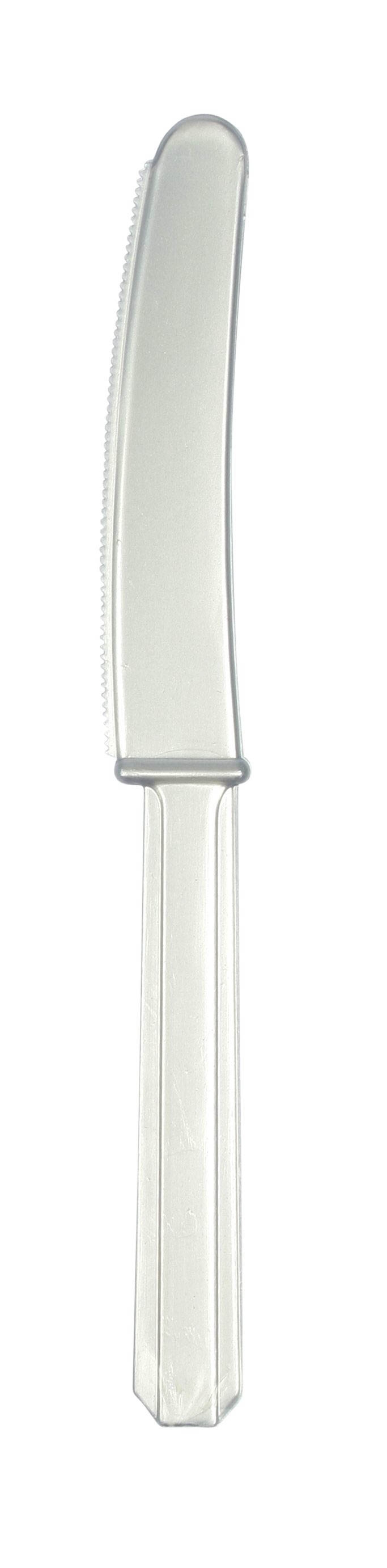 Silber - 10 Plastikmesser