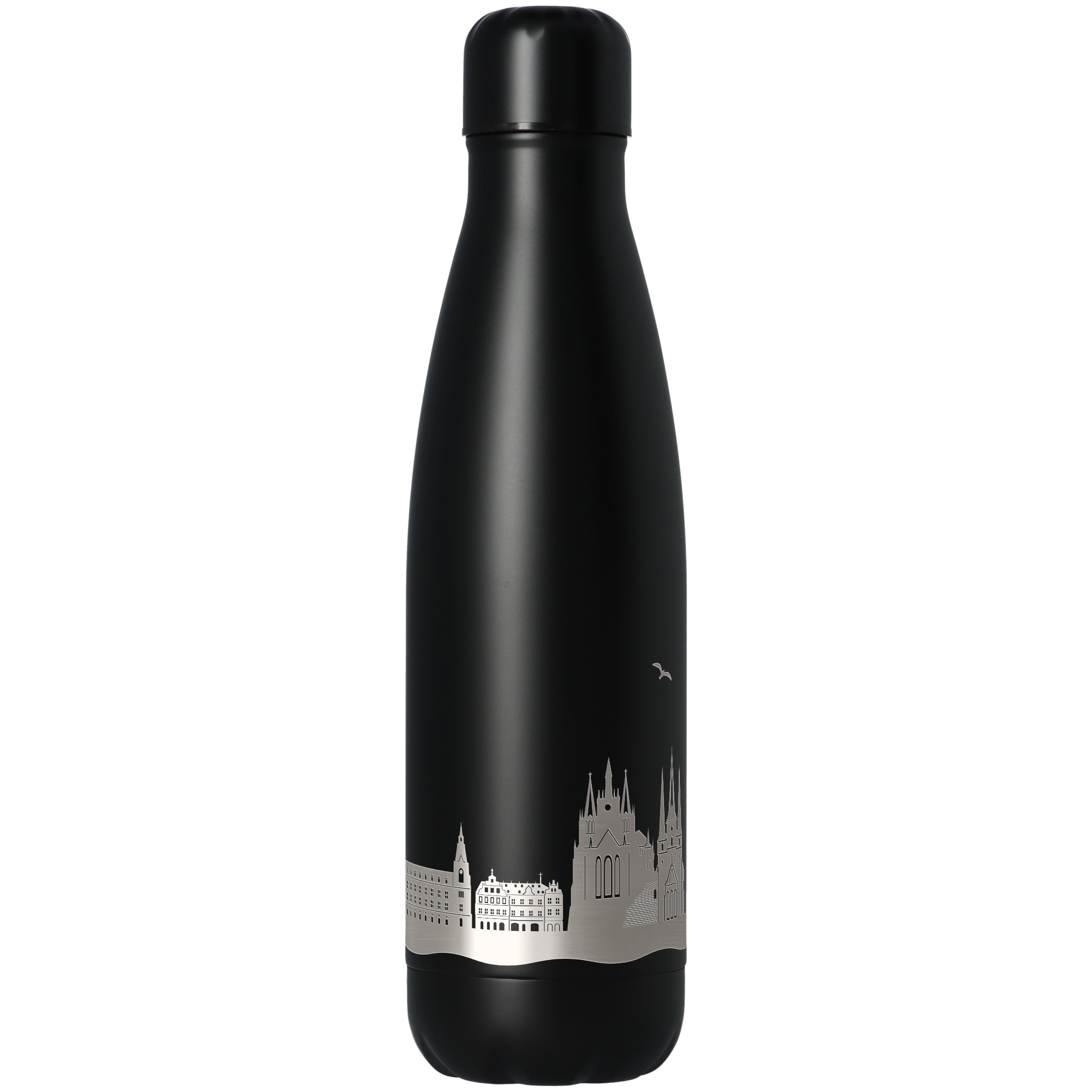 Trinkflasche Skyline Erfurt Schwarz 500ml