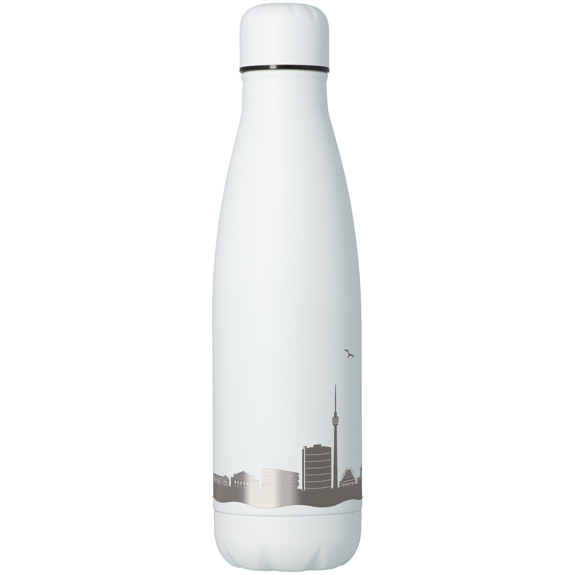 Trinkflasche Skyline Stuttgart Weiß 500ml