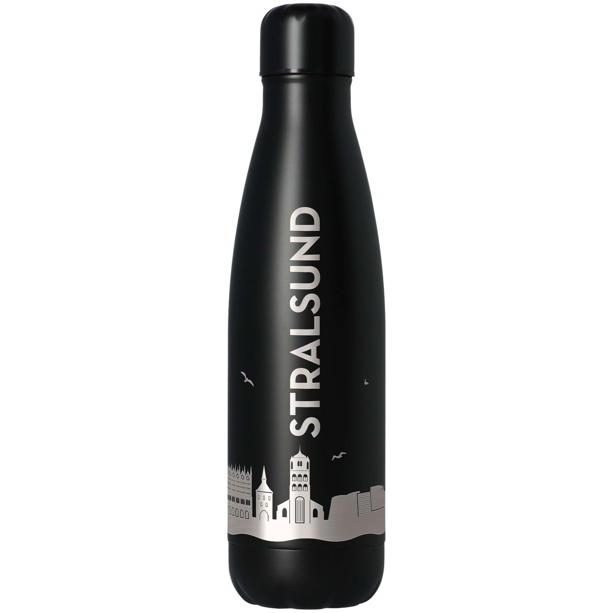 Trinkflasche Skyline Stralsund Schwarz 500ml