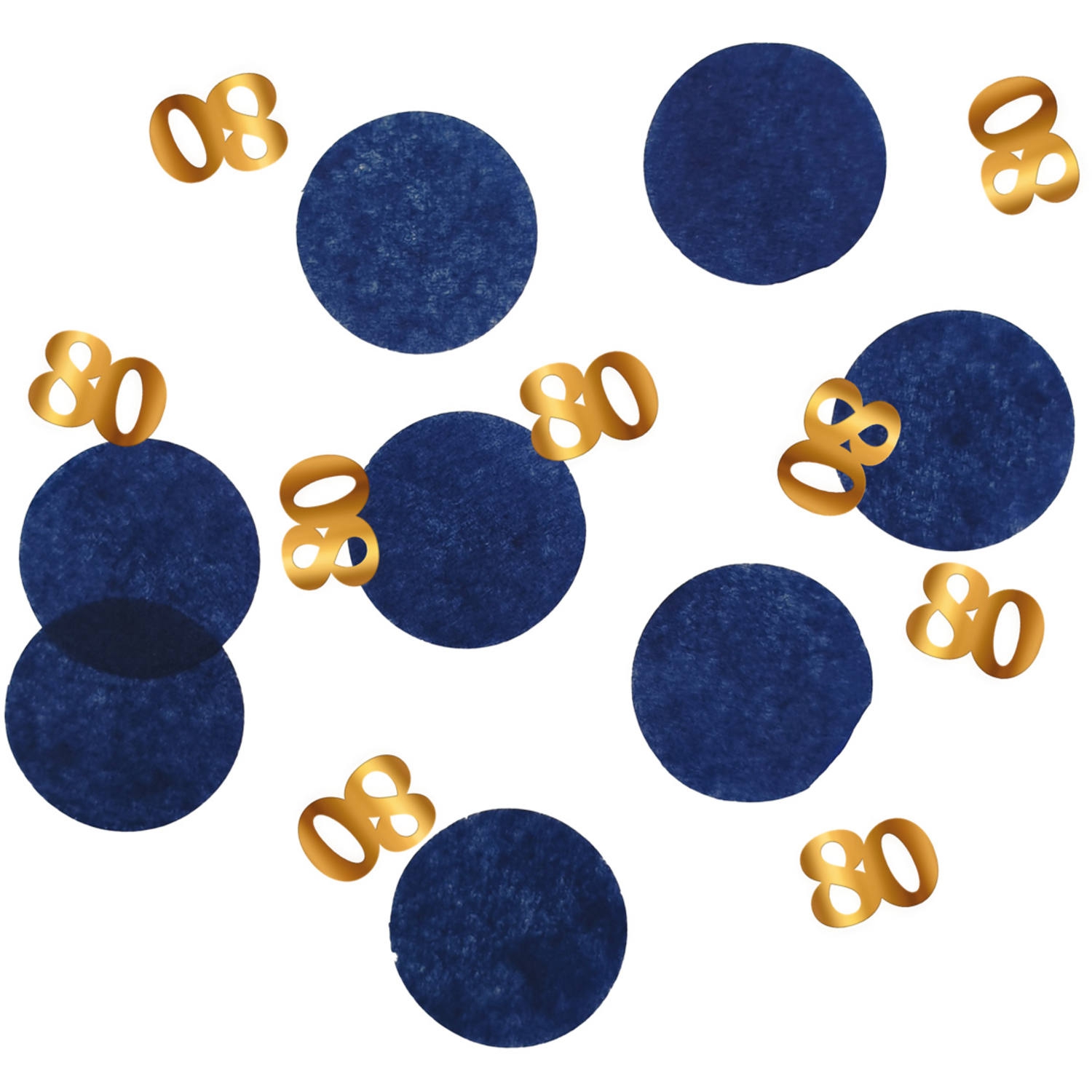 Konfetti "80", Blau/Gold 25g