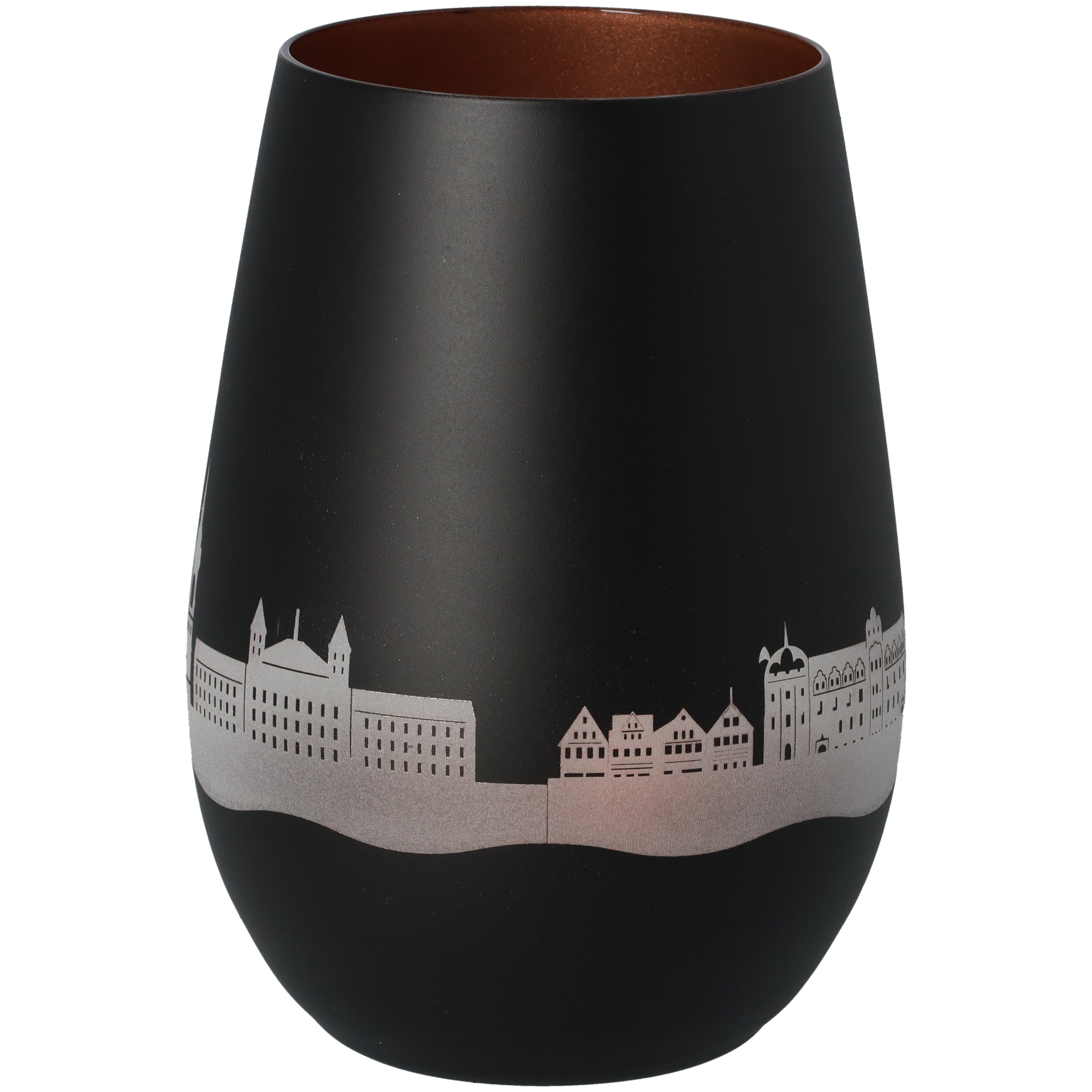 Windlicht Skyline Celle Schwarz/Bronze