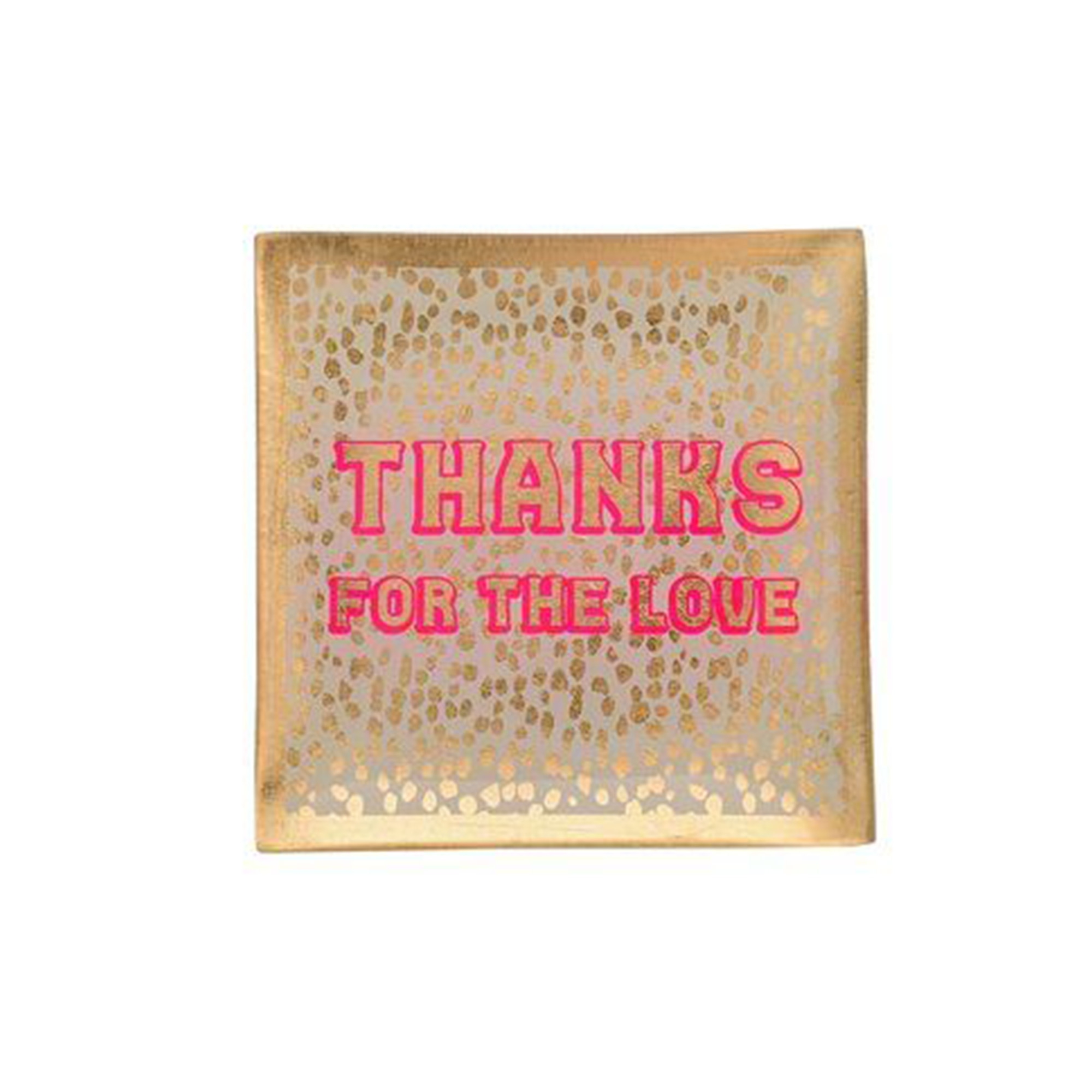 Glasteller "Thanks for the love", Gold - S