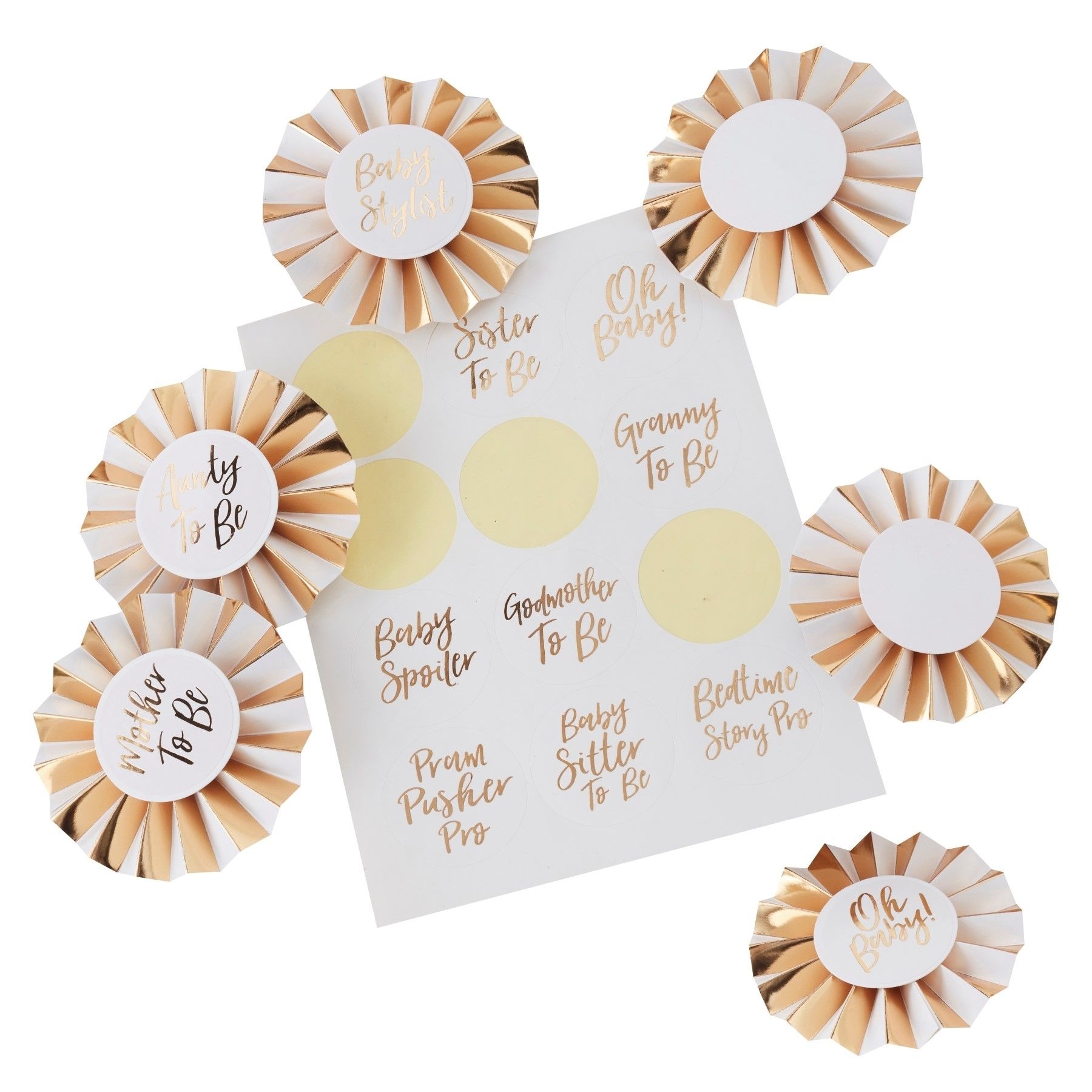 Oh Baby! - Baby Shower Anstecker Set