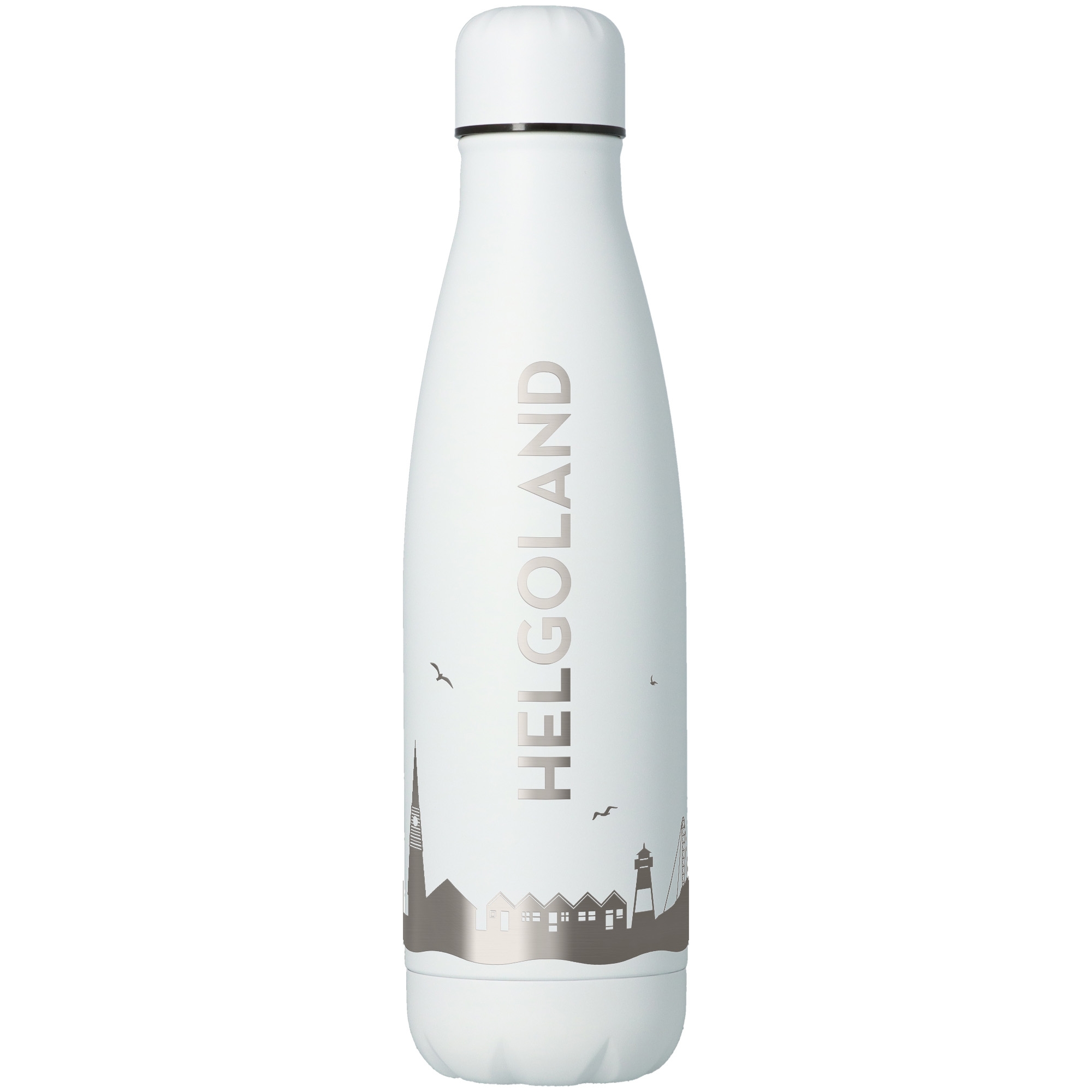 Trinkflasche Skyline Helgoland Weiß 500ml