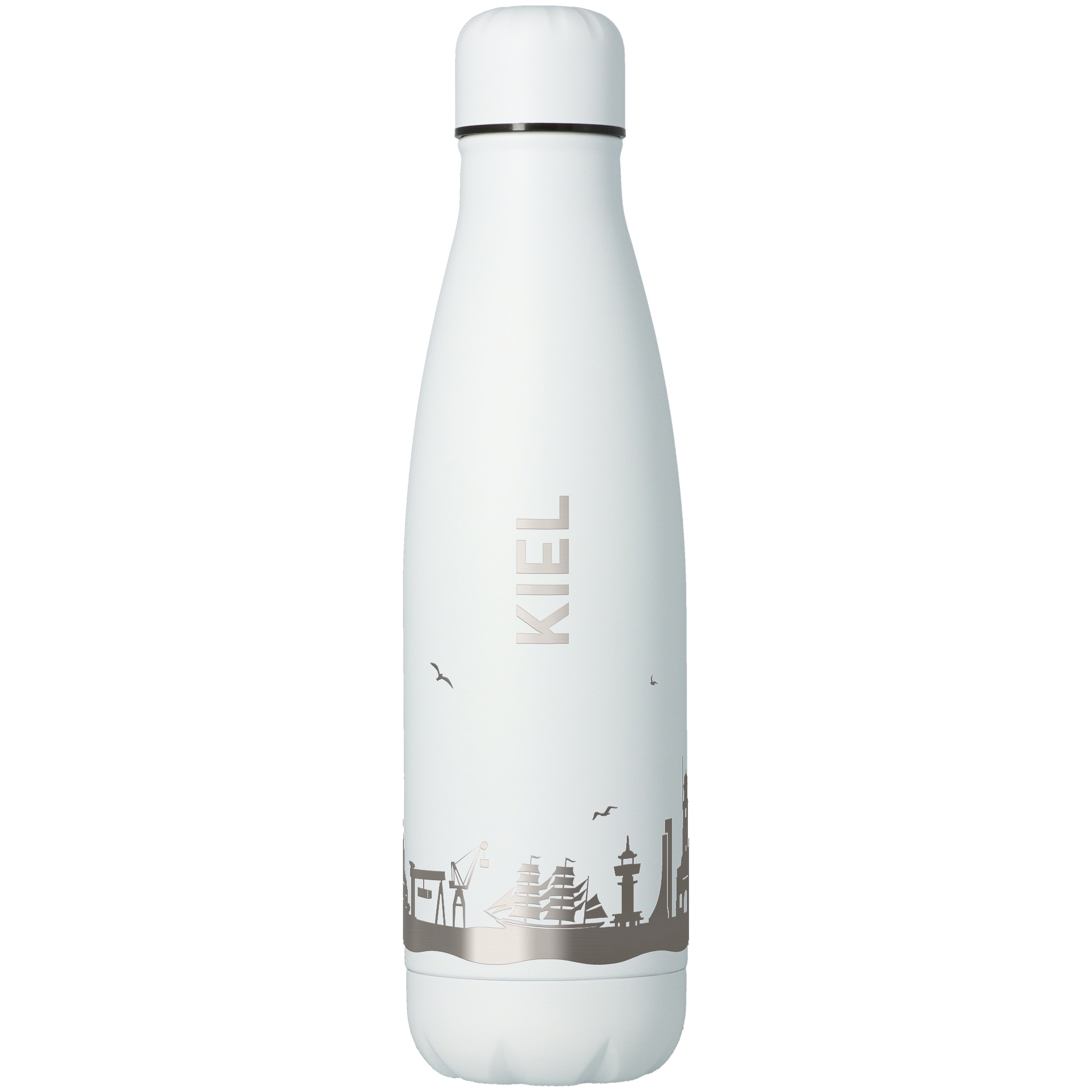 Trinkflasche Skyline Kiel Weiß 500ml