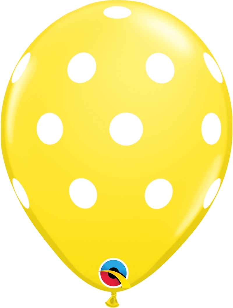 Qualatex Latexballon Big Polka Dots verschiedene Farben Ø 30cm