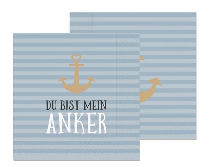 20 Servietten "Du bist mein Anker"