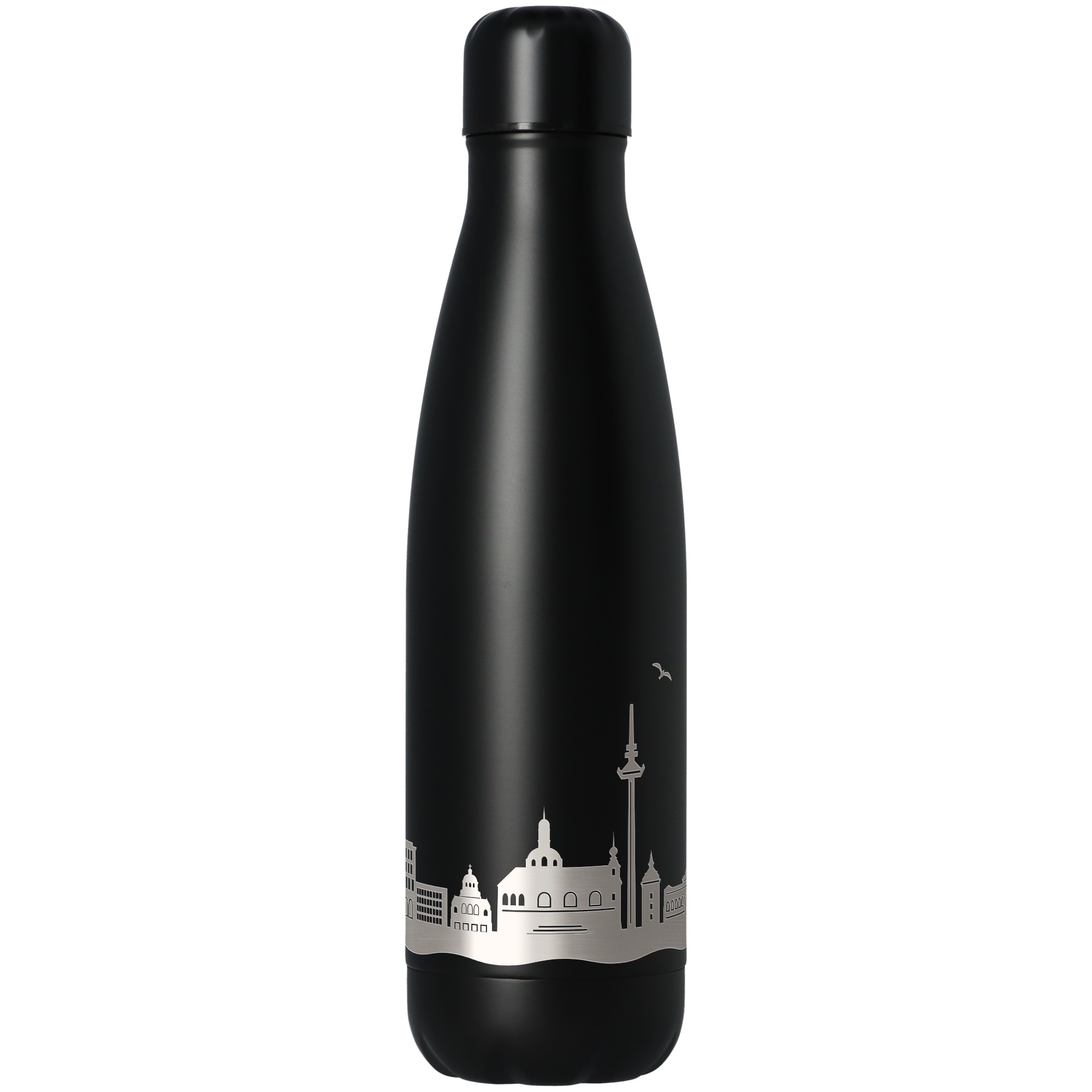 Trinkflasche Skyline Mannheim Schwarz 500ml