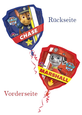 Folienballon Paw Patrol Chase & Marshall 63x68cm