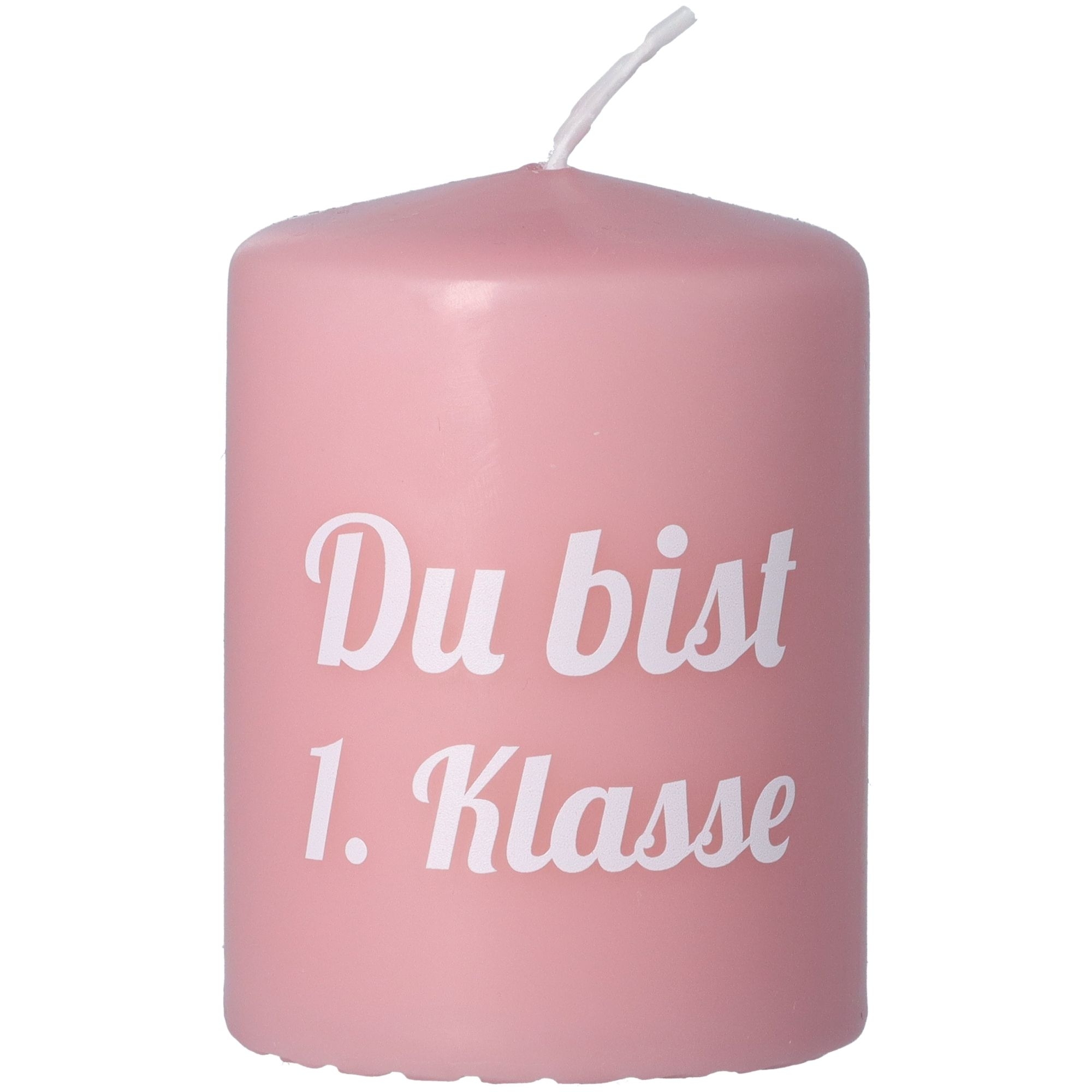 Stumpenkerze "Du bist..." Rosa