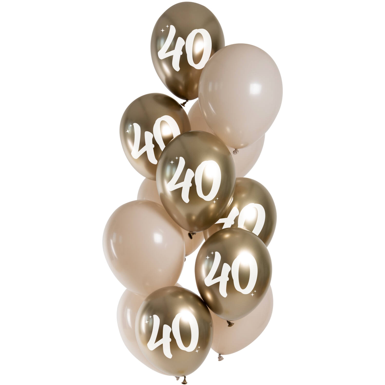 12 Latexballons im Set "Golden Latte 40" Ø 33cm