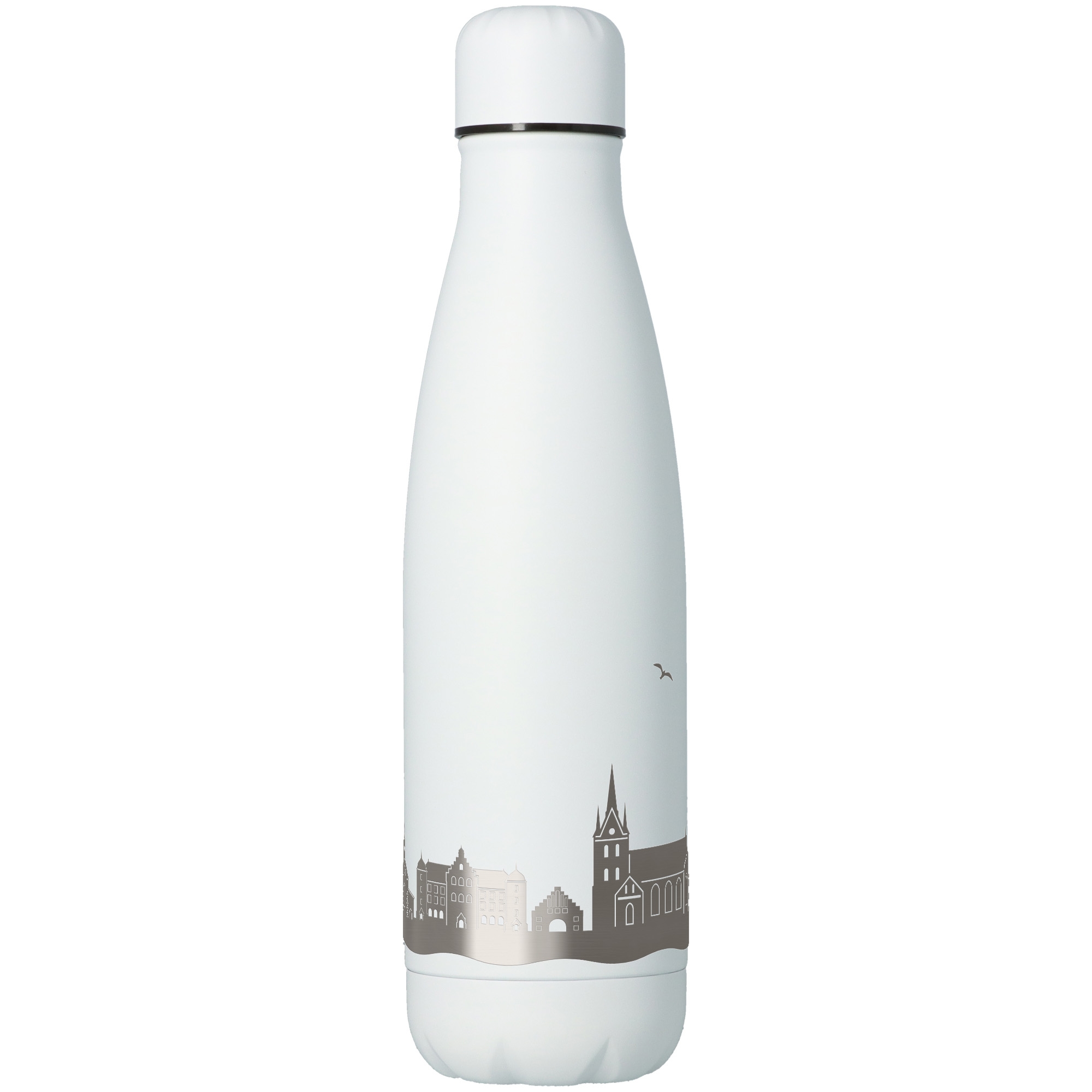 Trinkflasche Skyline Flensburg Weiß 500ml