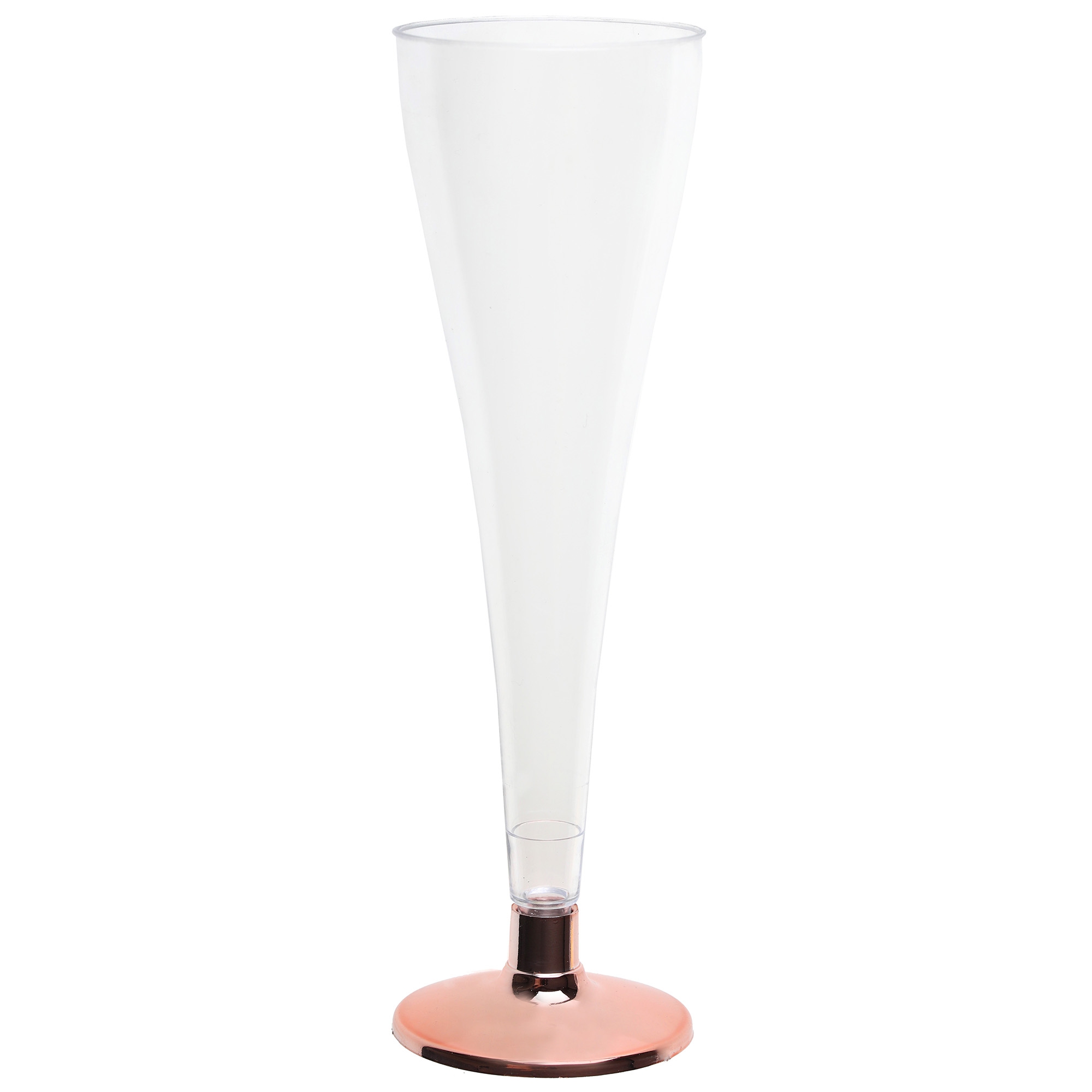 6 Plastik Champagnergläser "Rosegold"