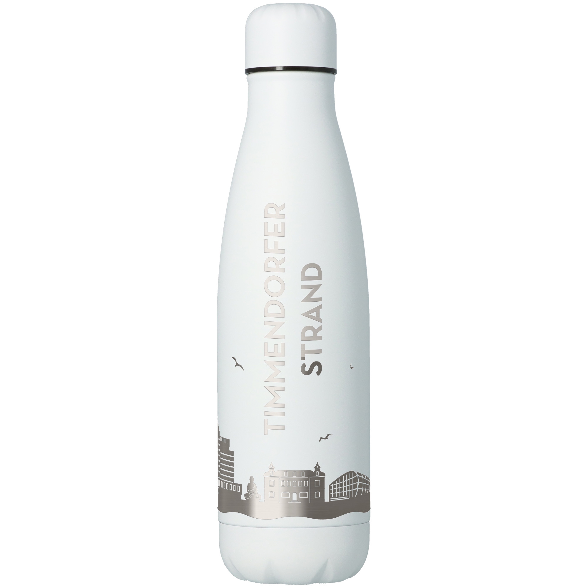 Trinkflasche Skyline Timmendorfer Strand Weiß 500ml