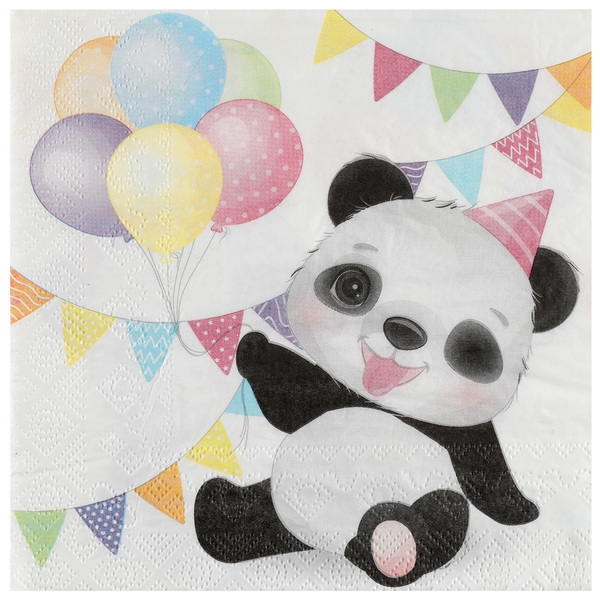 Panda Party - Servietten 20 Stück 33x33cm