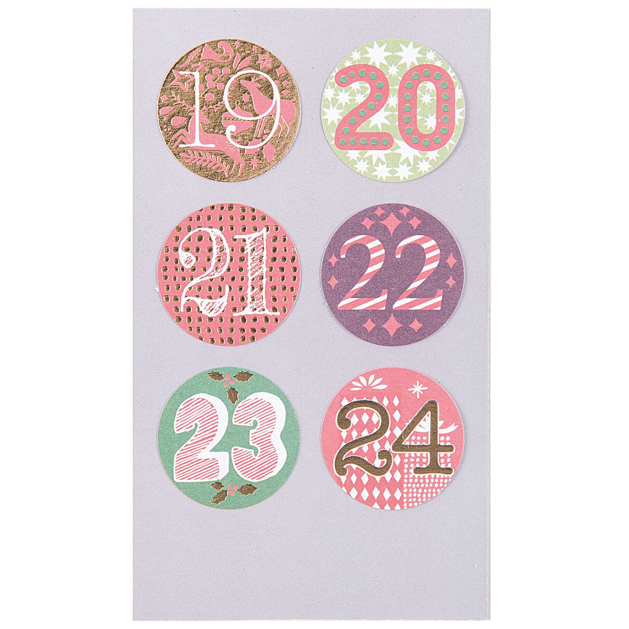 Adventskalender Sticker - Rot / Grün