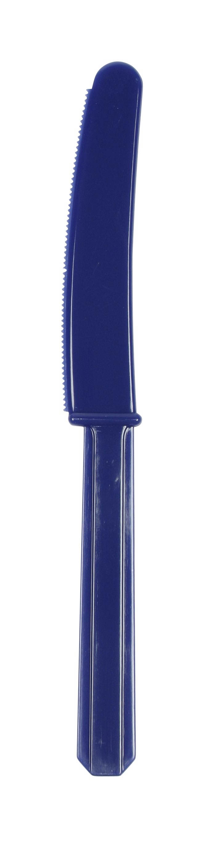 Navy Blau - 10 Plastikmesser