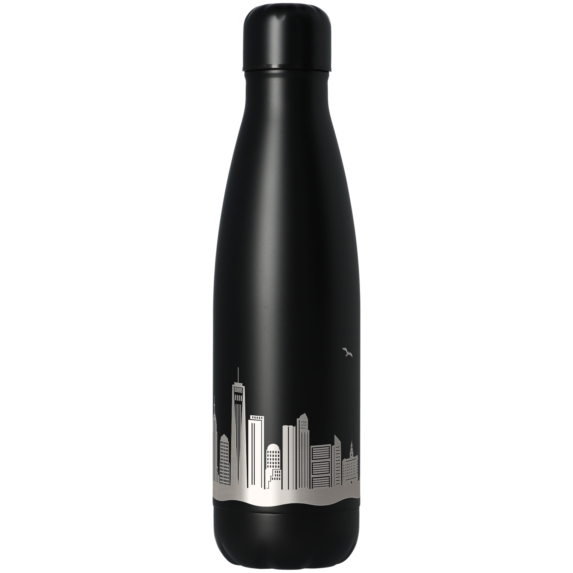 Trinkflasche Skyline New York Schwarz 500ml