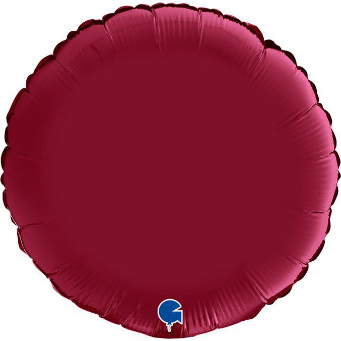 Folienballon Rund Satin Rot (Cherry) 45cm