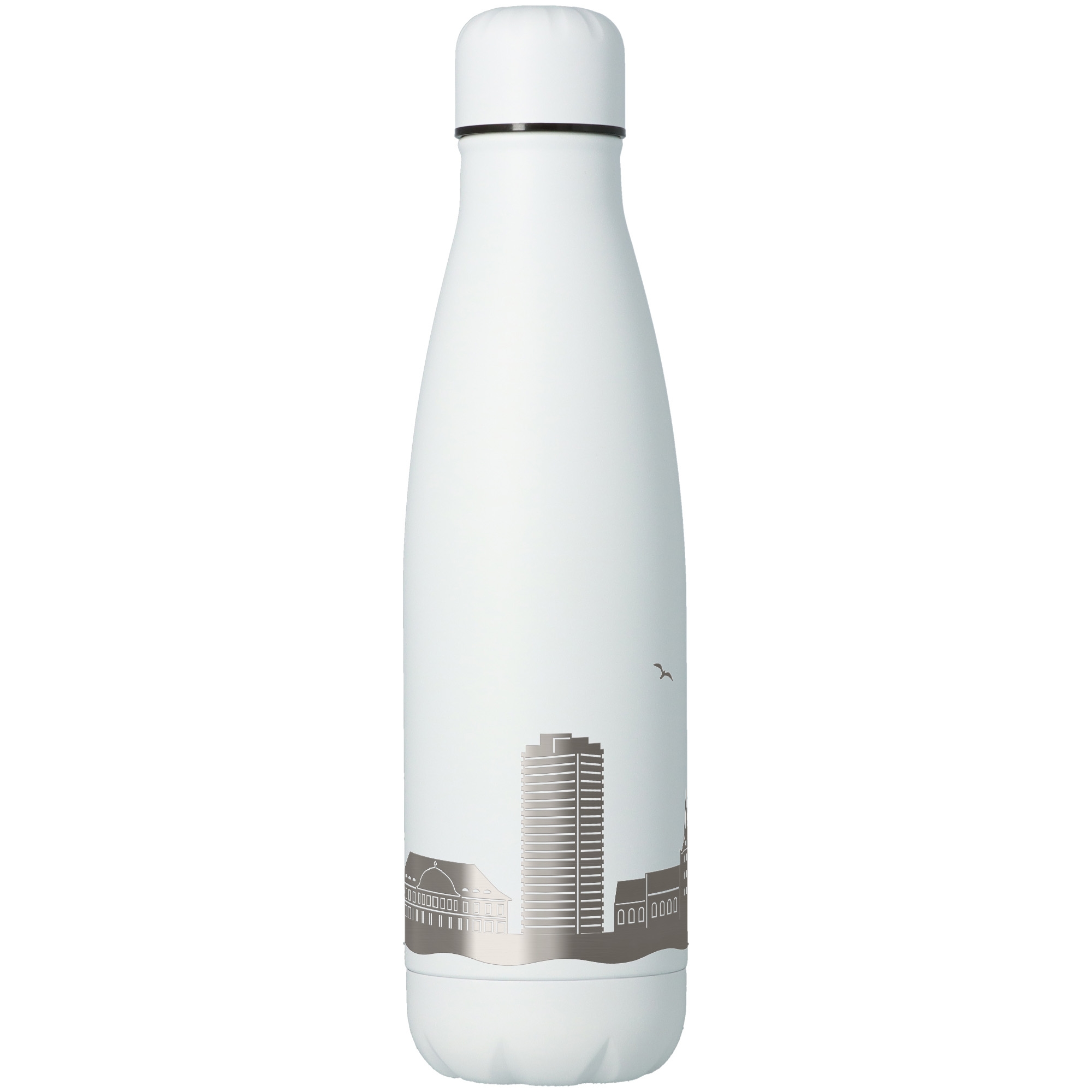 Trinkflasche Skyline Travemünde Weiß 500ml