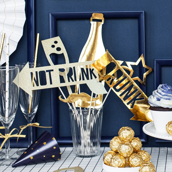 Party Props Photobox Set Gold