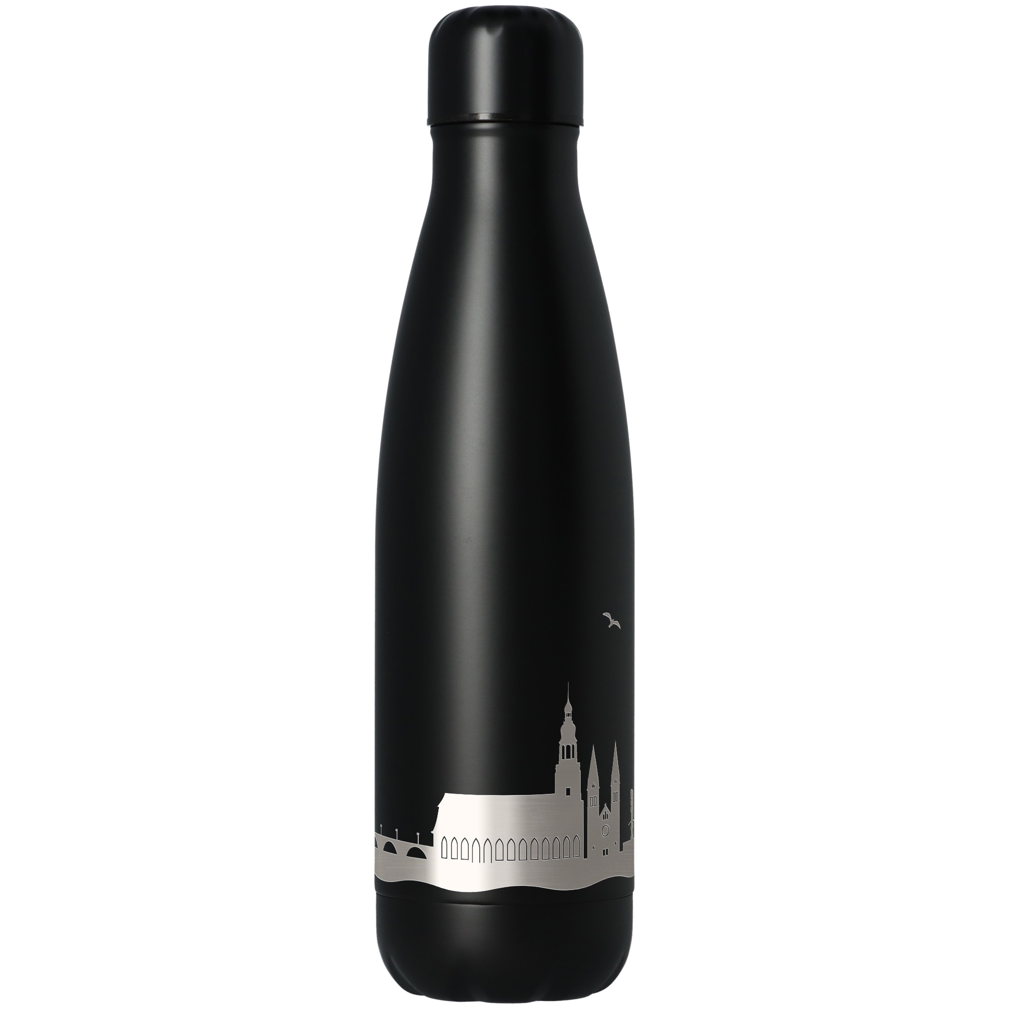 Trinkflasche Skyline Heidelberg Schwarz 500ml