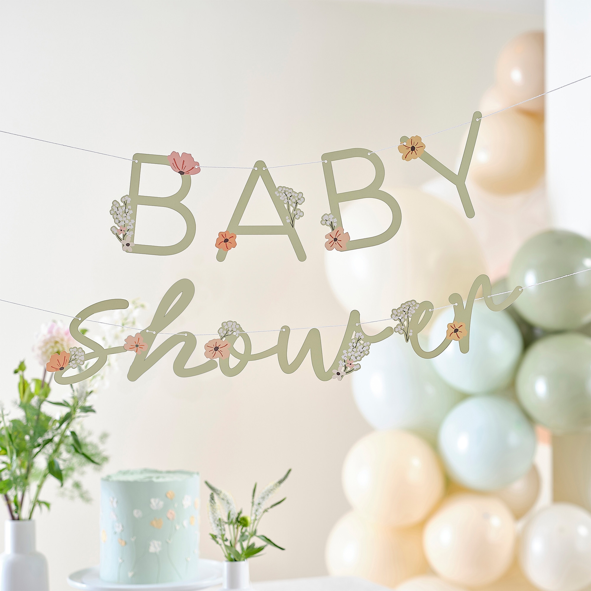 Girlande "Baby Shower" Floral