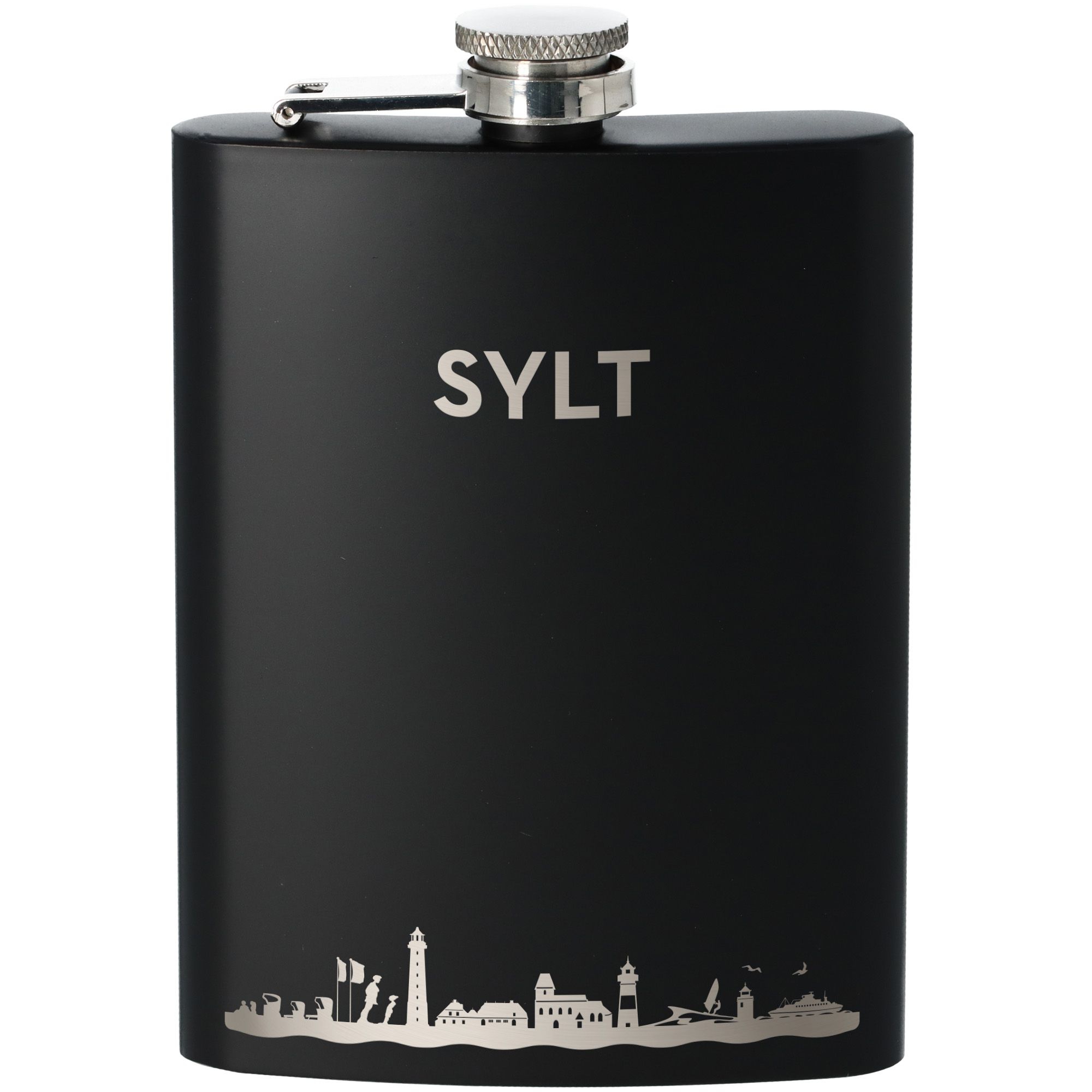 Flachmann Skyline Sylt Schwarz 235ml