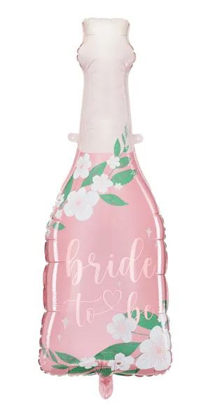 Folienballon "Bride to be" Sektflasche, ca. 100 cm