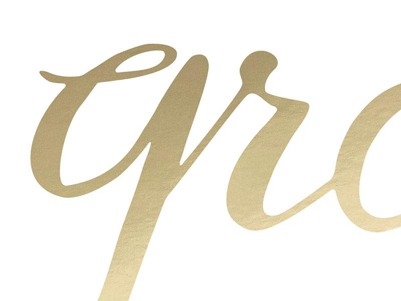 Bride & Groom - Stuhl-Banner Gold