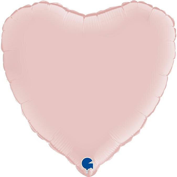 Folienballon Heart Satin Pastel Pink 18"/45cm