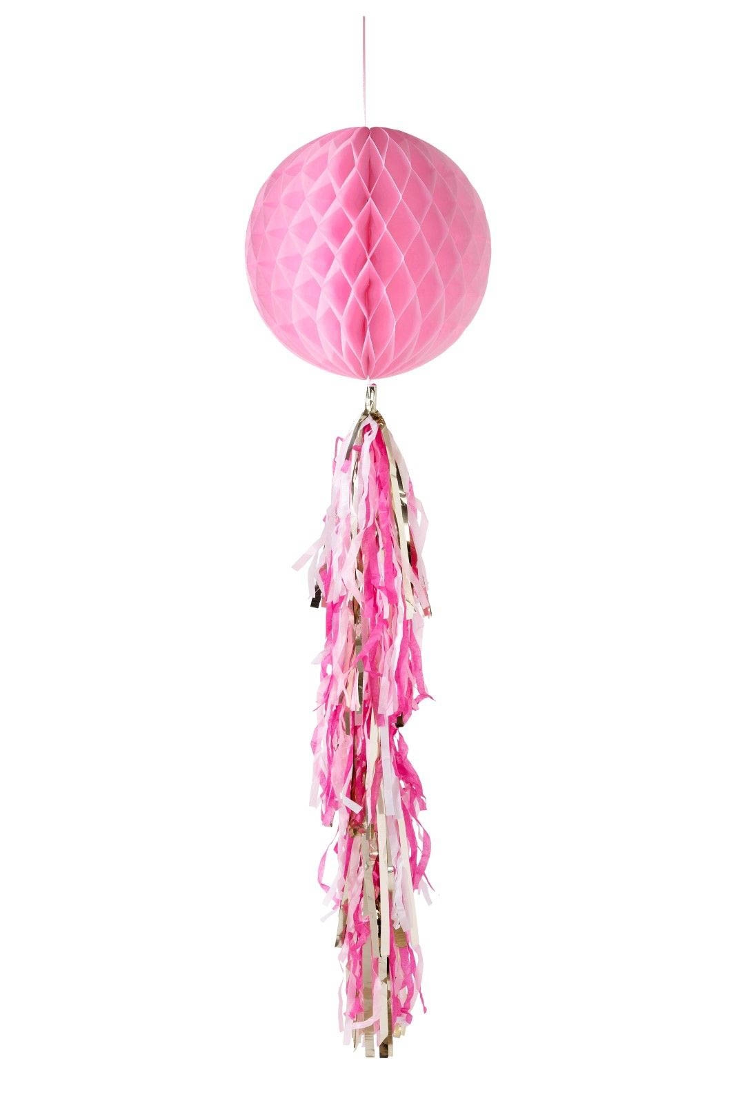 Decadent Decs - Rosa Wabenball mit Tasseln