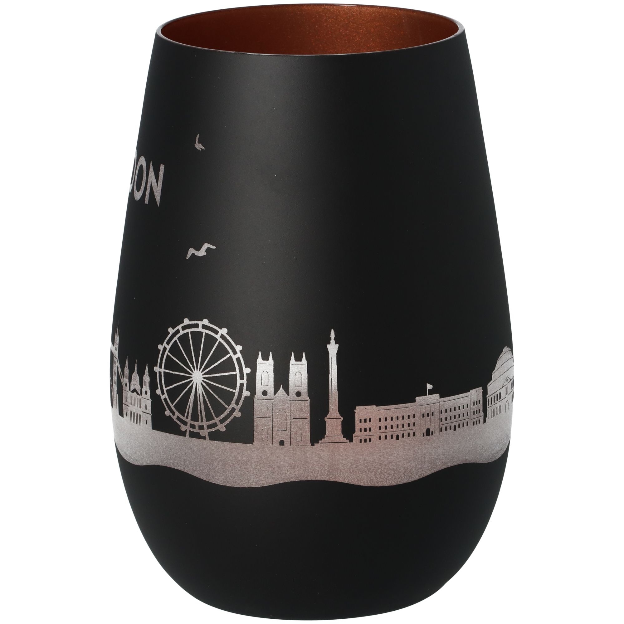 Windlicht Skyline London Schwarz/Bronze