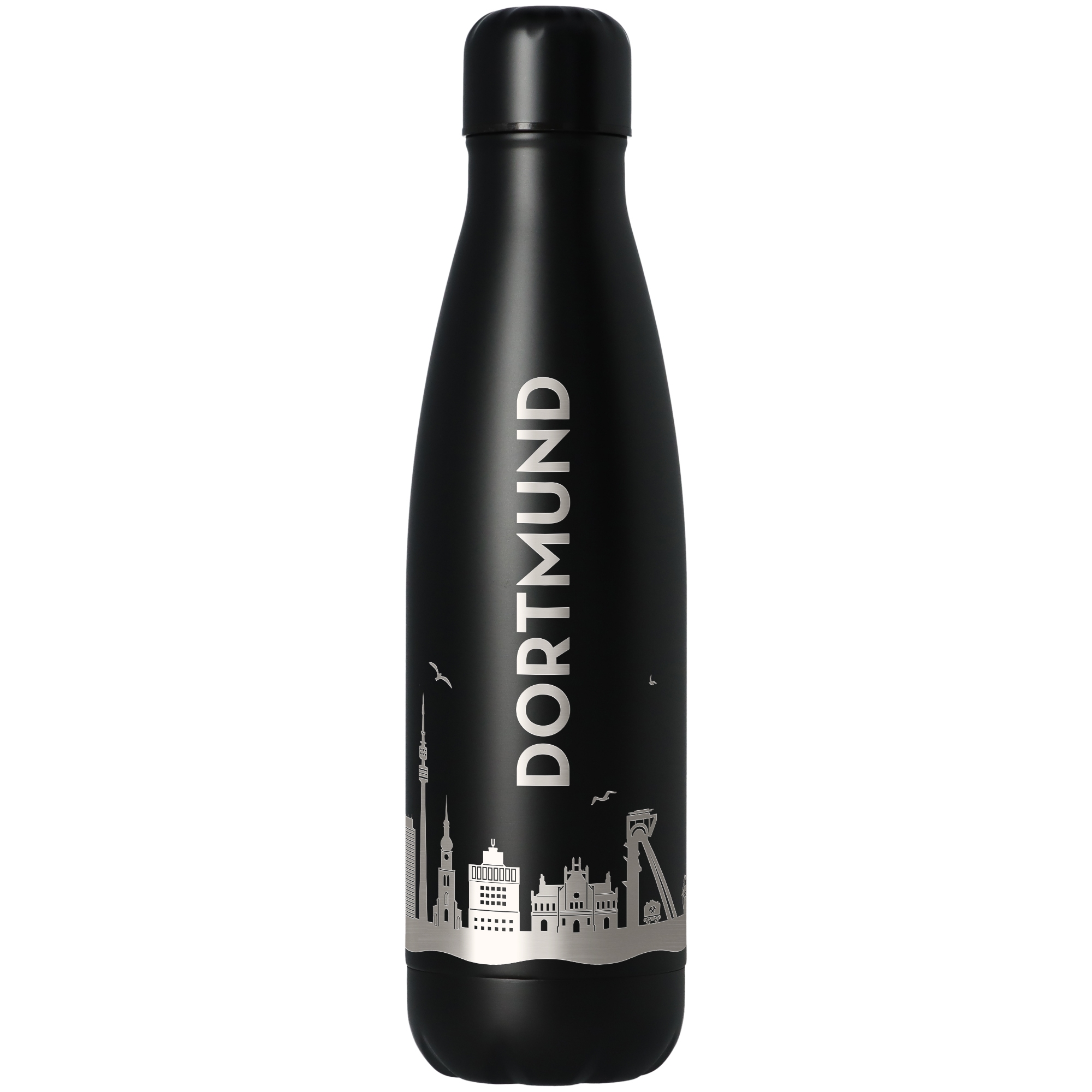 Trinkflasche Skyline Dortmund Schwarz 500ml