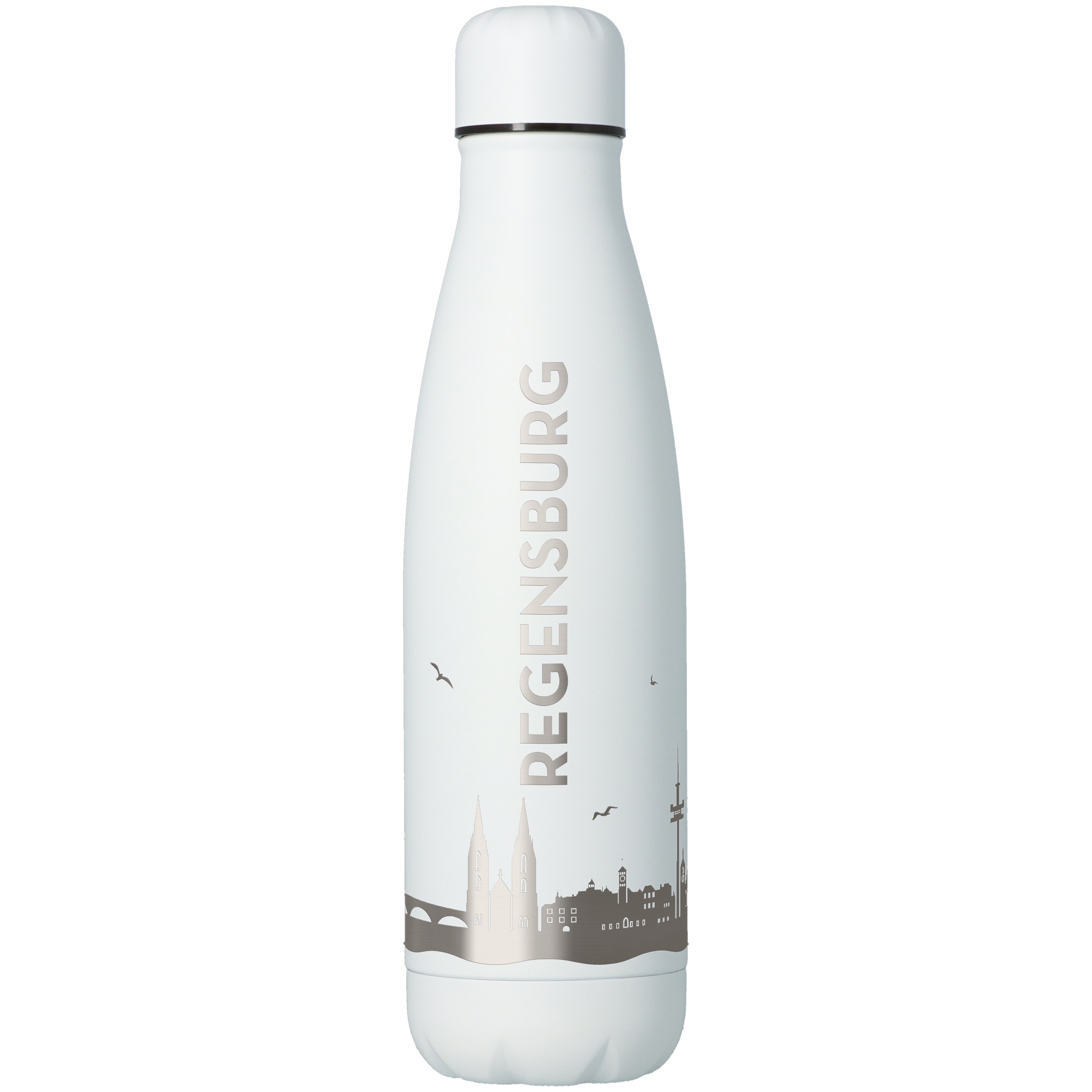 Trinkflasche Skyline Regensburg Weiß 500ml